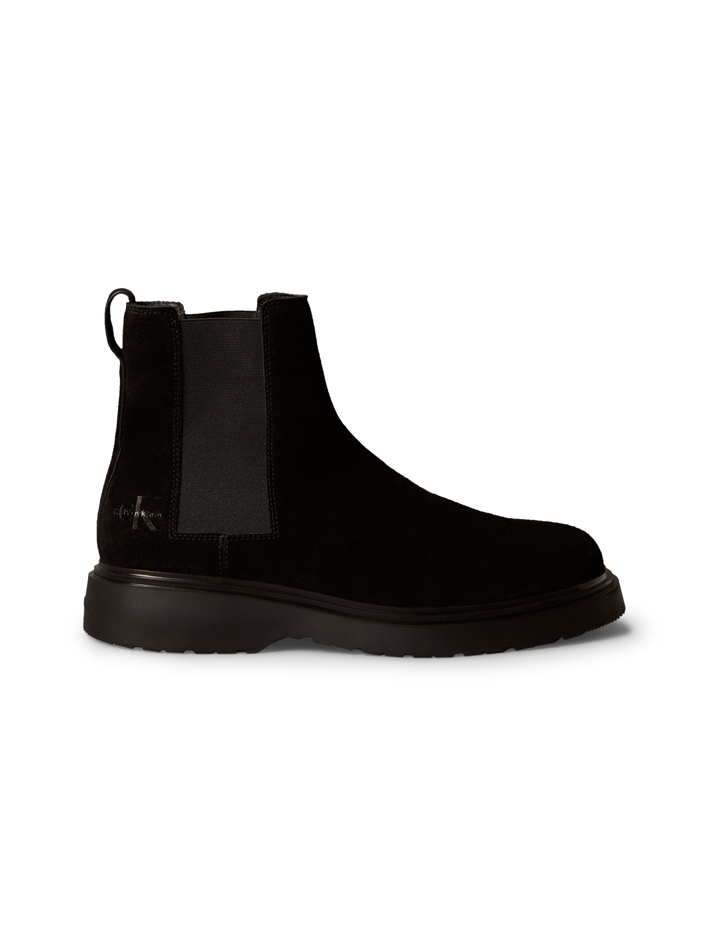 Calvin Klein Jeans Chelseaboots »COMBAT ESS CHELSEA BOOT SU«, Stiefelette, Schlupfboots, Profilsohle, mit Anziehlasche