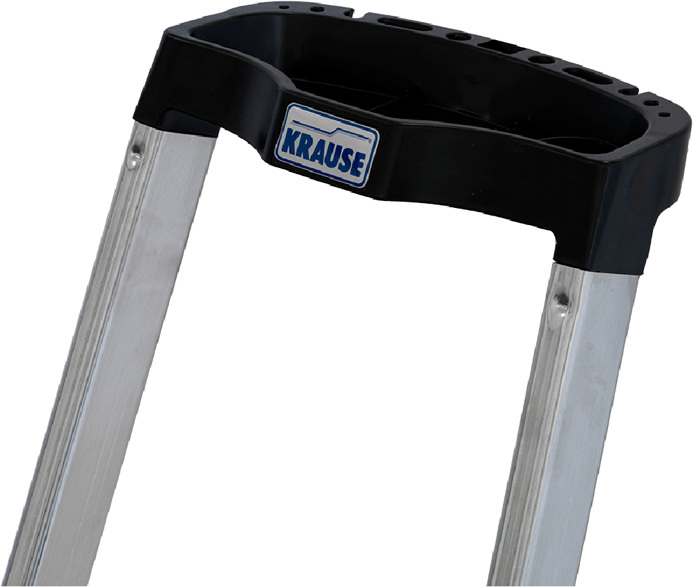 KRAUSE Stehleiter »Safety«, Aluminium, 1x5 Stufen, Arbeitshöhe ca. 305 cm