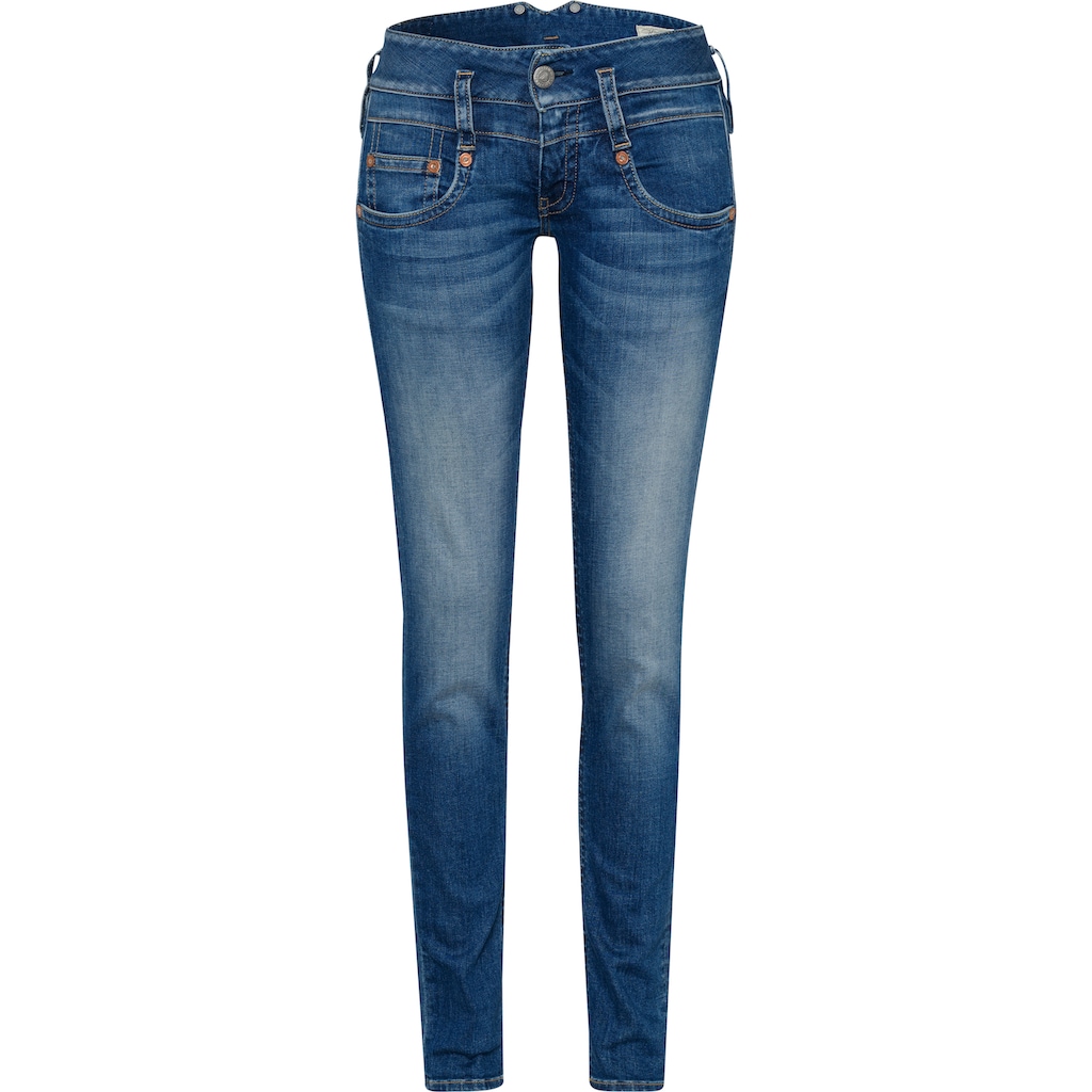 Herrlicher Slim-fit-Jeans »PITCH SLIM ORGANIC«, Vintage-Style mit Abriebeffekten