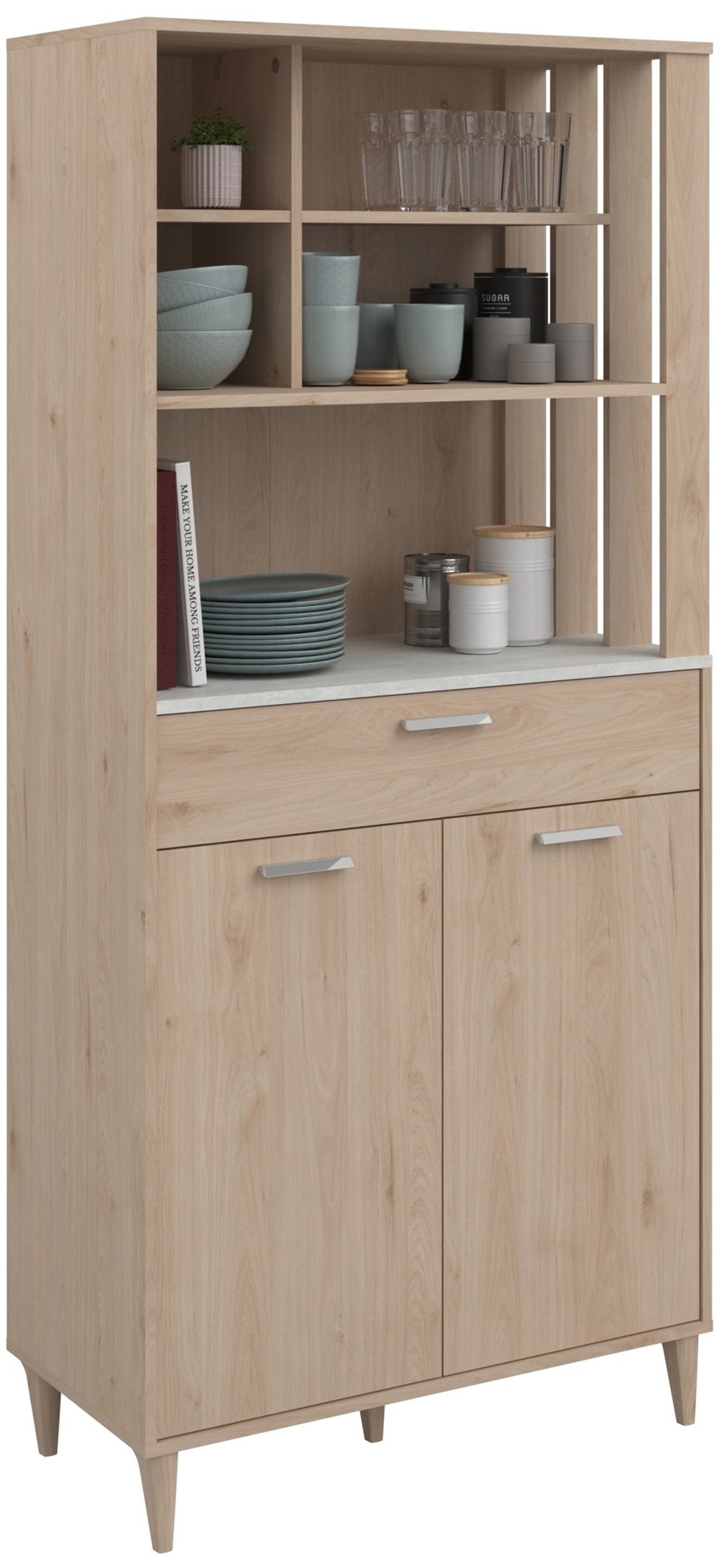Parisot Schrank-Set »Gala 2«, (Set, 2 St.), dekorative Claustra an den Seiten der oberen Fächer