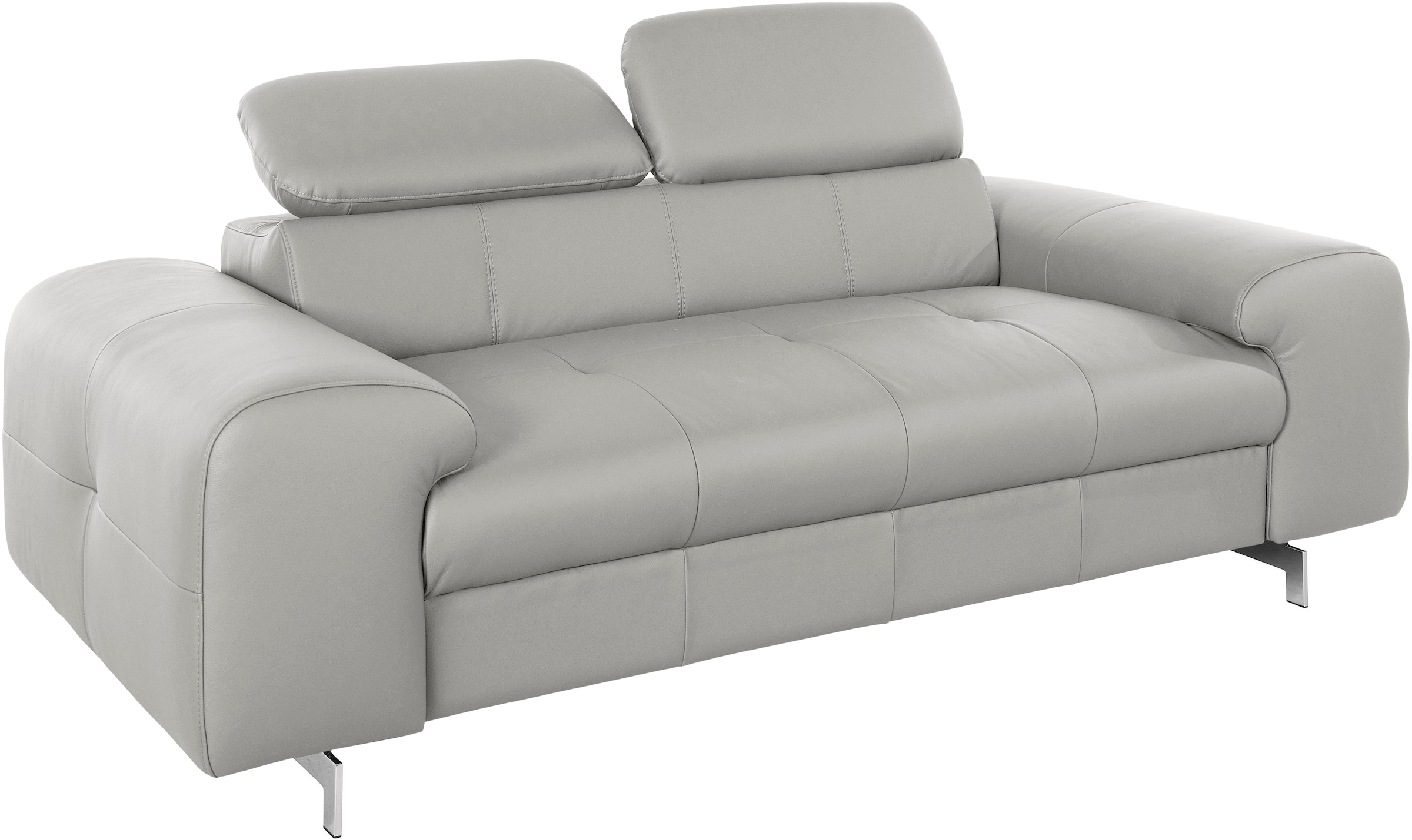 COTTA 2-Sitzer »Chef«, Big-Sofa mit Kopfteilverstellung, edle Metallkufen