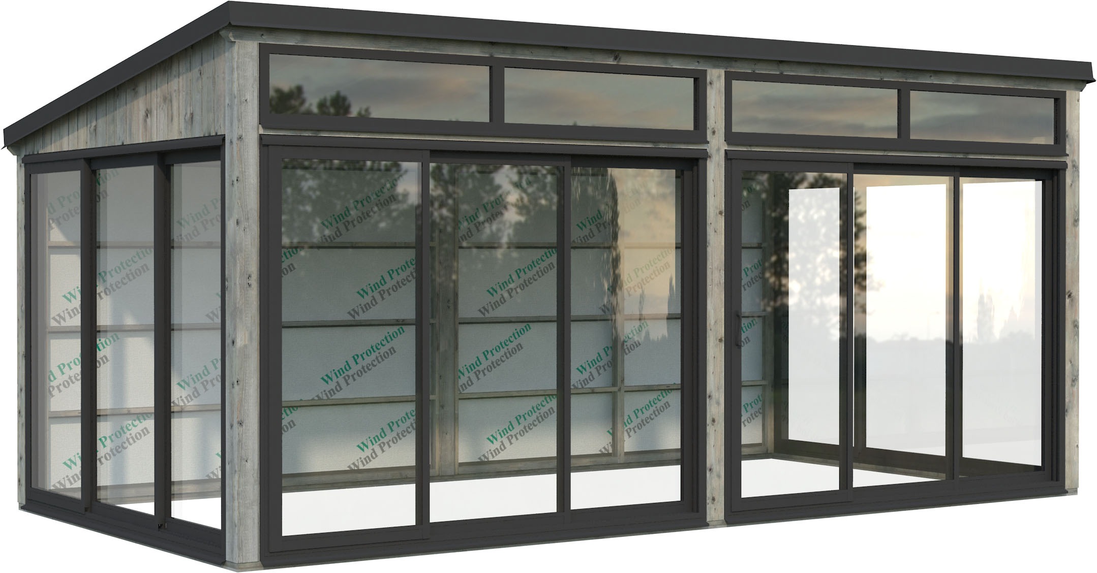 Palmako Holzpavillon "Saga 16,2 m² Slide Plus" BxTxH: 592x307x273 cm