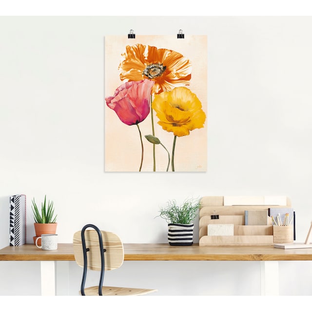 Artland Wandbild »Bunte Mohnblumen II«, Blumenbilder, (1 St.), als Alubild,  Leinwandbild, Wandaufkleber oder Poster in versch. Größen kaufen | BAUR