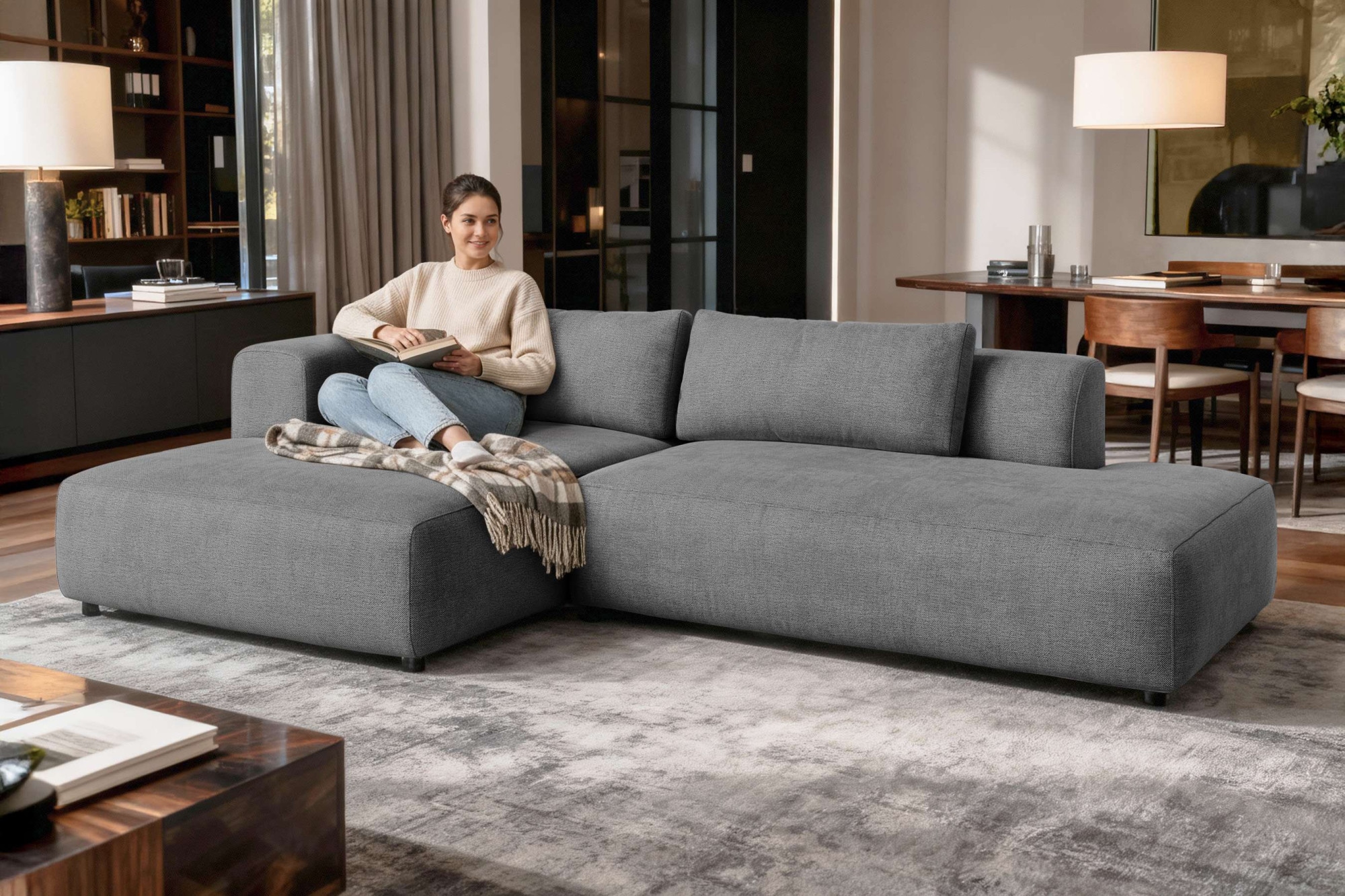 OTTO home Ecksofa "TIARRA Design-Sofa mit Ottomane recht/links bestellbar, günstig online kaufen