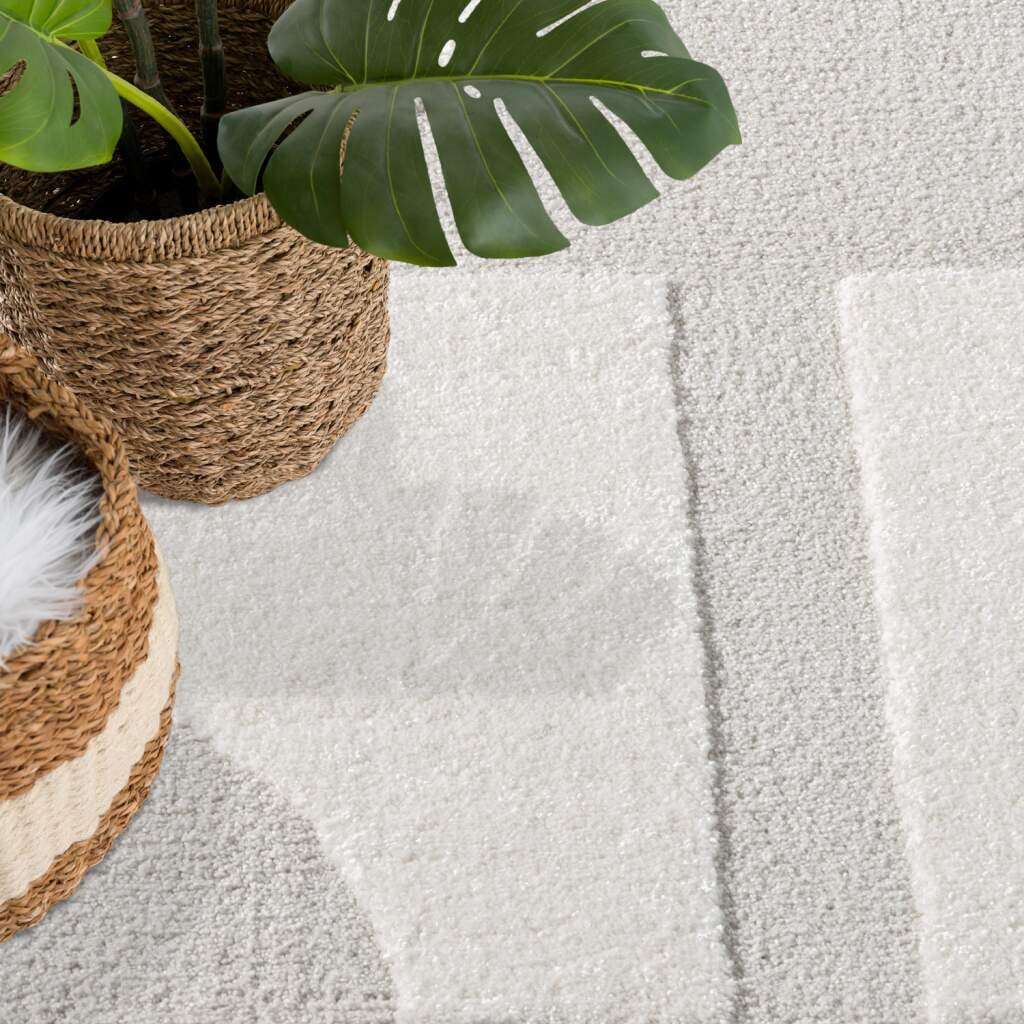 Carpet City Teppich »LOUNGE 9992«, rechteckig, 15 mm Höhe, Kurzflor-Teppich Modern, Hoch-Tief-Struktur, Wohnzimmer, Schlafzimmer