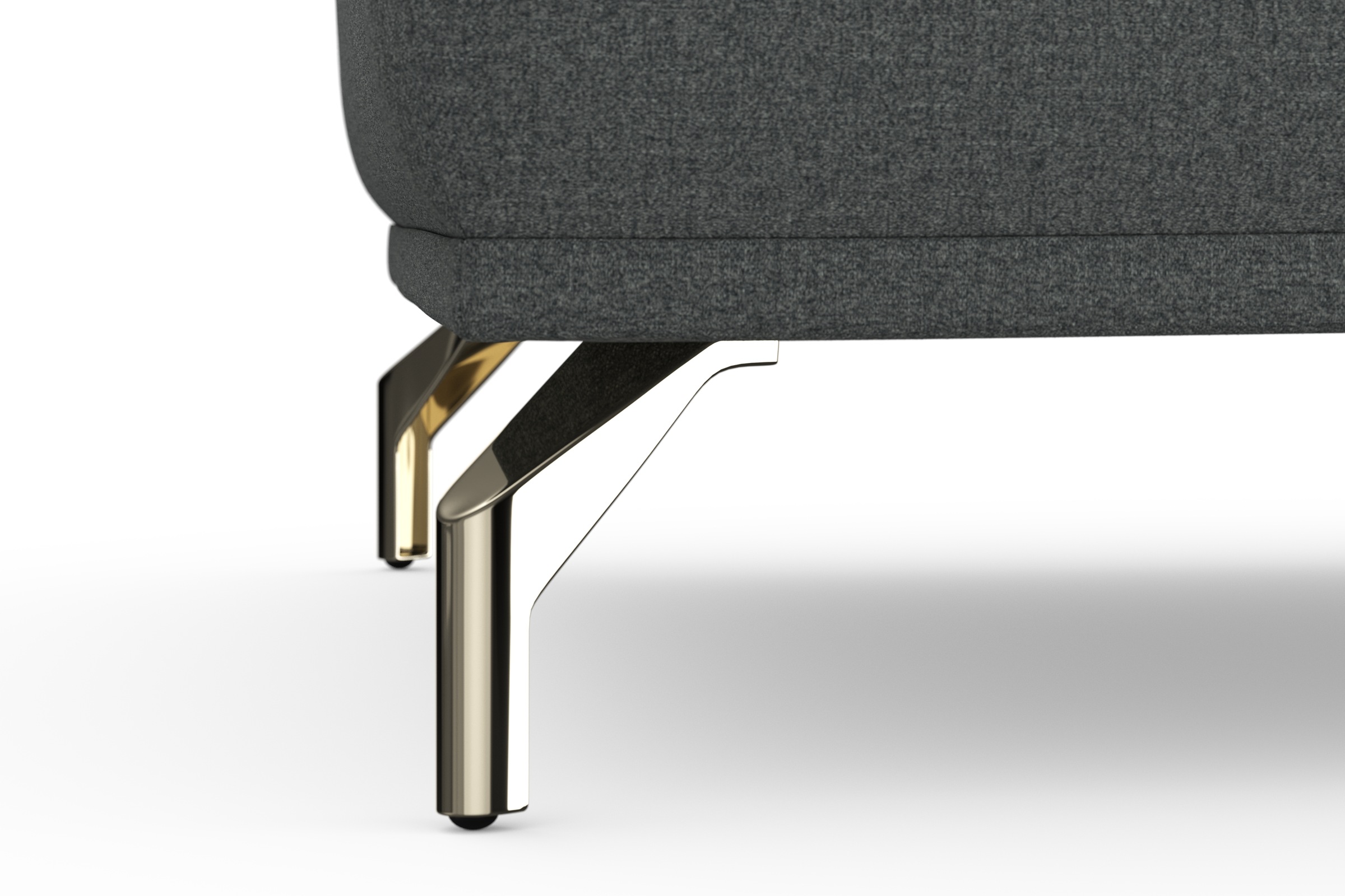 sit&more Hocker »Bailando«, mit Federkern und satinierten Nickelfüßen