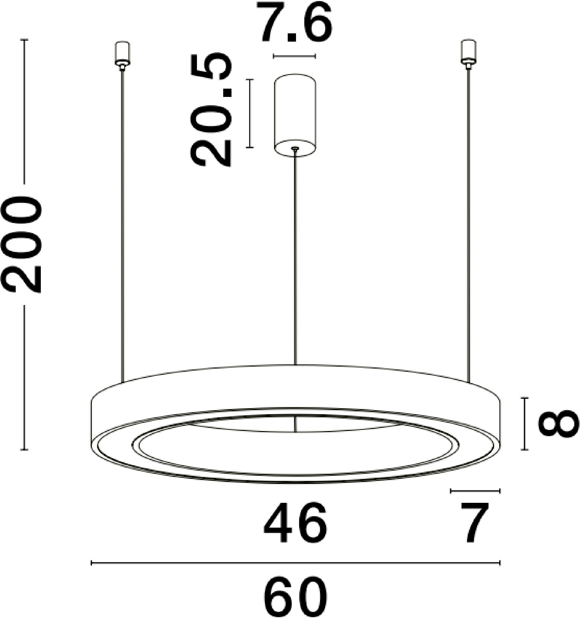 Nova Luce LED-Hängeleuchte »MORBIDO«, 1 flammig, Leuchtmittel LED-Modul | LED fest integriert