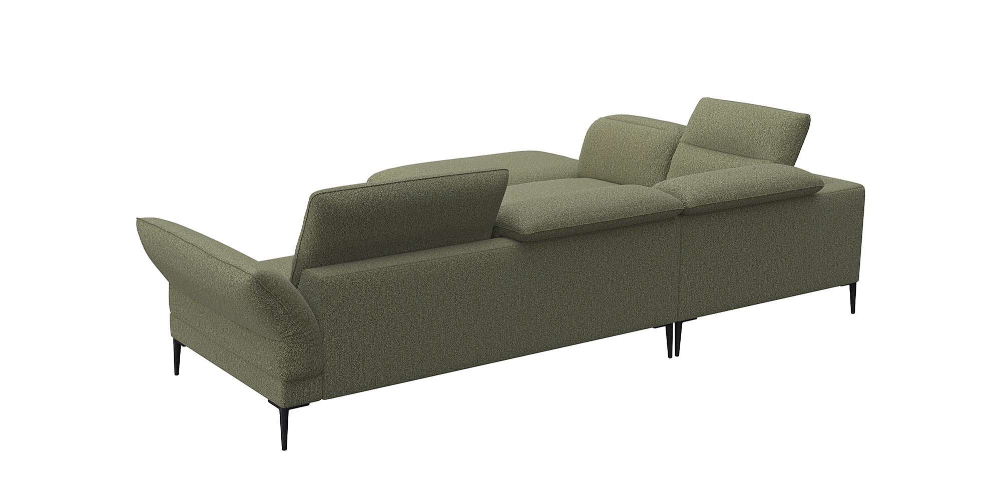 FLEXLUX Ecksofa »Salino, Funktionssofa mit Ottomane, Relaxsofa, Ecksofa«, Sofa mit Arm- und Kopfteil-Verstellungen, Kaltschaum & Stahl-Wellen