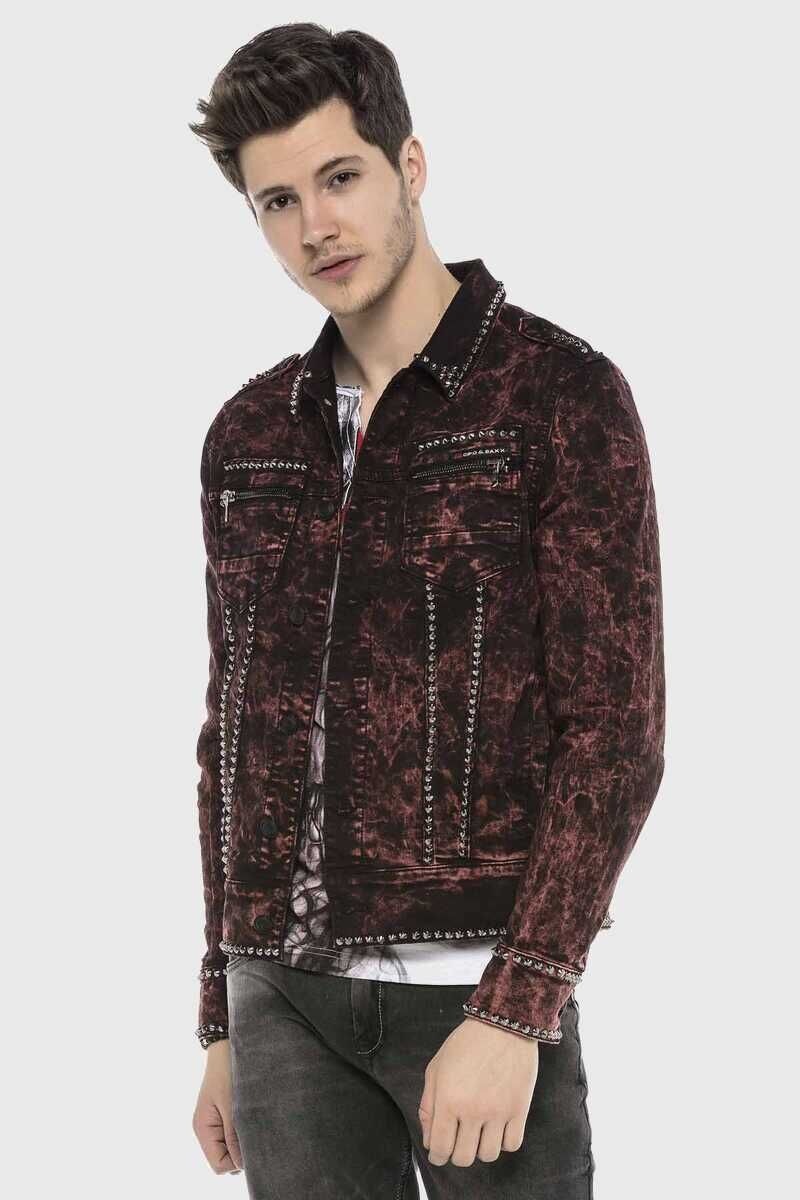 Cipo & Baxx Jeansjacke »Jacke«, ohne Kapuze, mit modischen Details