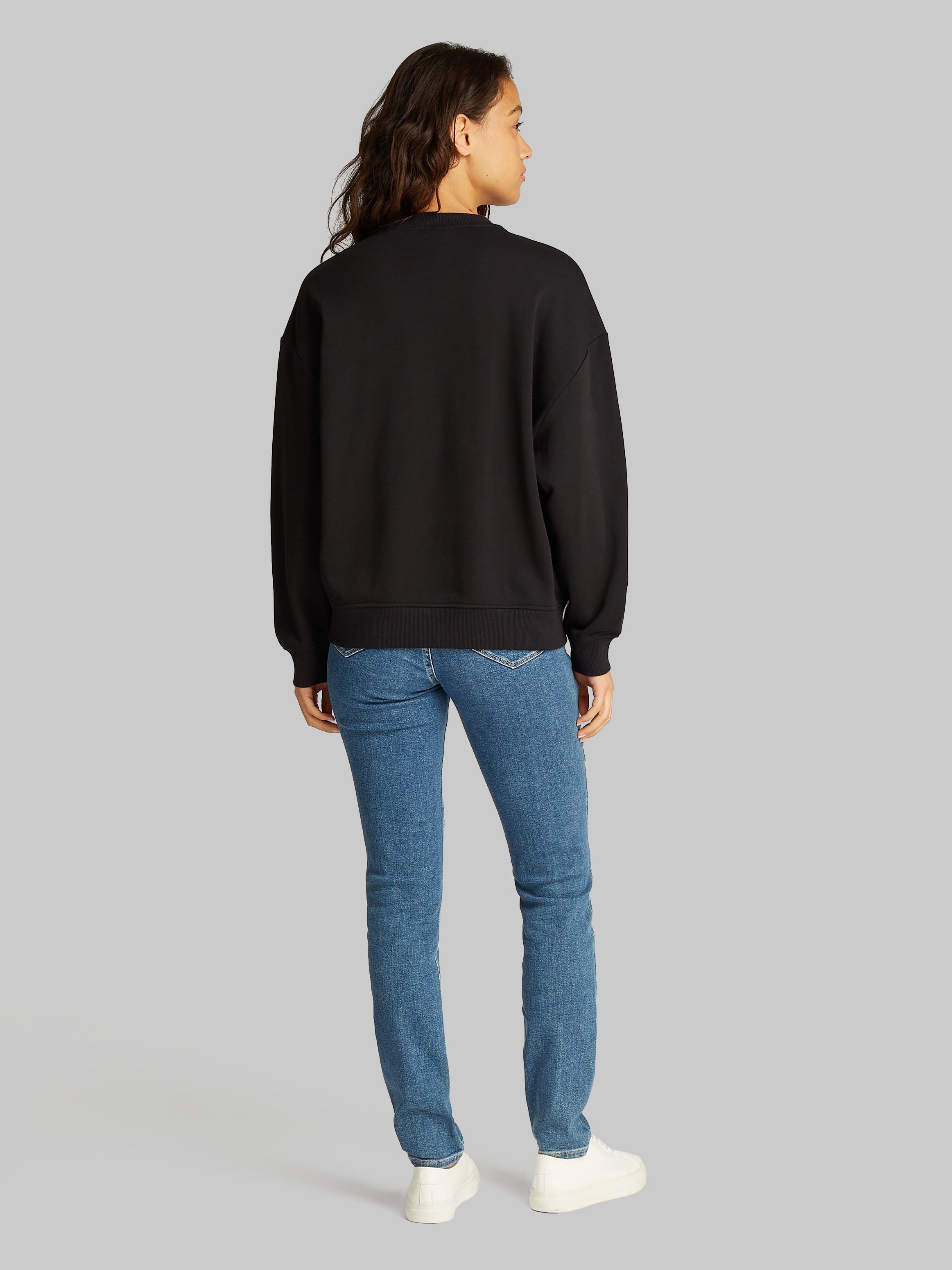 Calvin Klein Jeans Sweatshirt »GLOSSY MONOLOGO REGULAR CREWNECK«, mit Logodruck