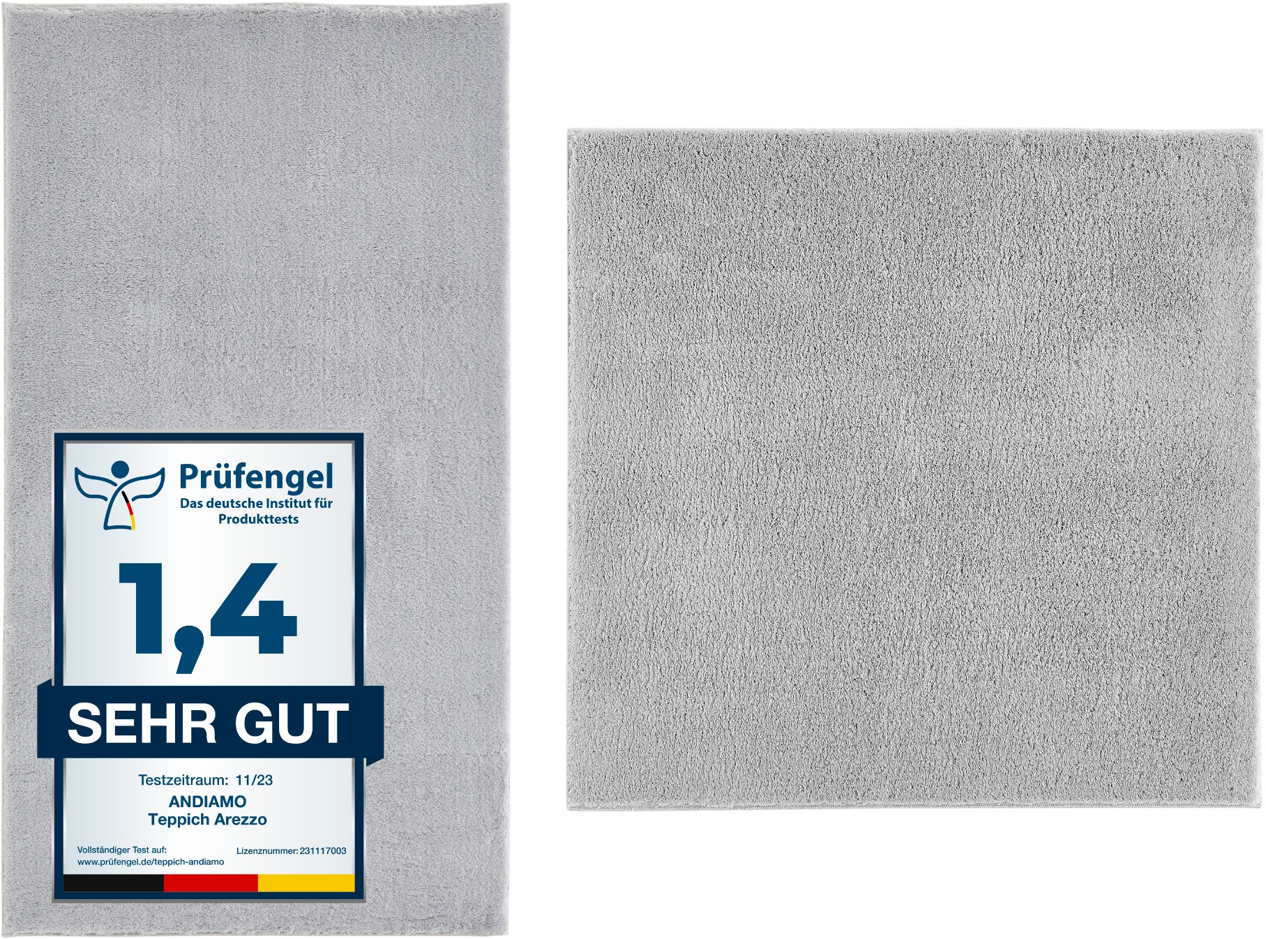 Andiamo Badematte "Arezzo" Höhe 16 mm rutschhemmend beschichtet fußbodenhei günstig online kaufen