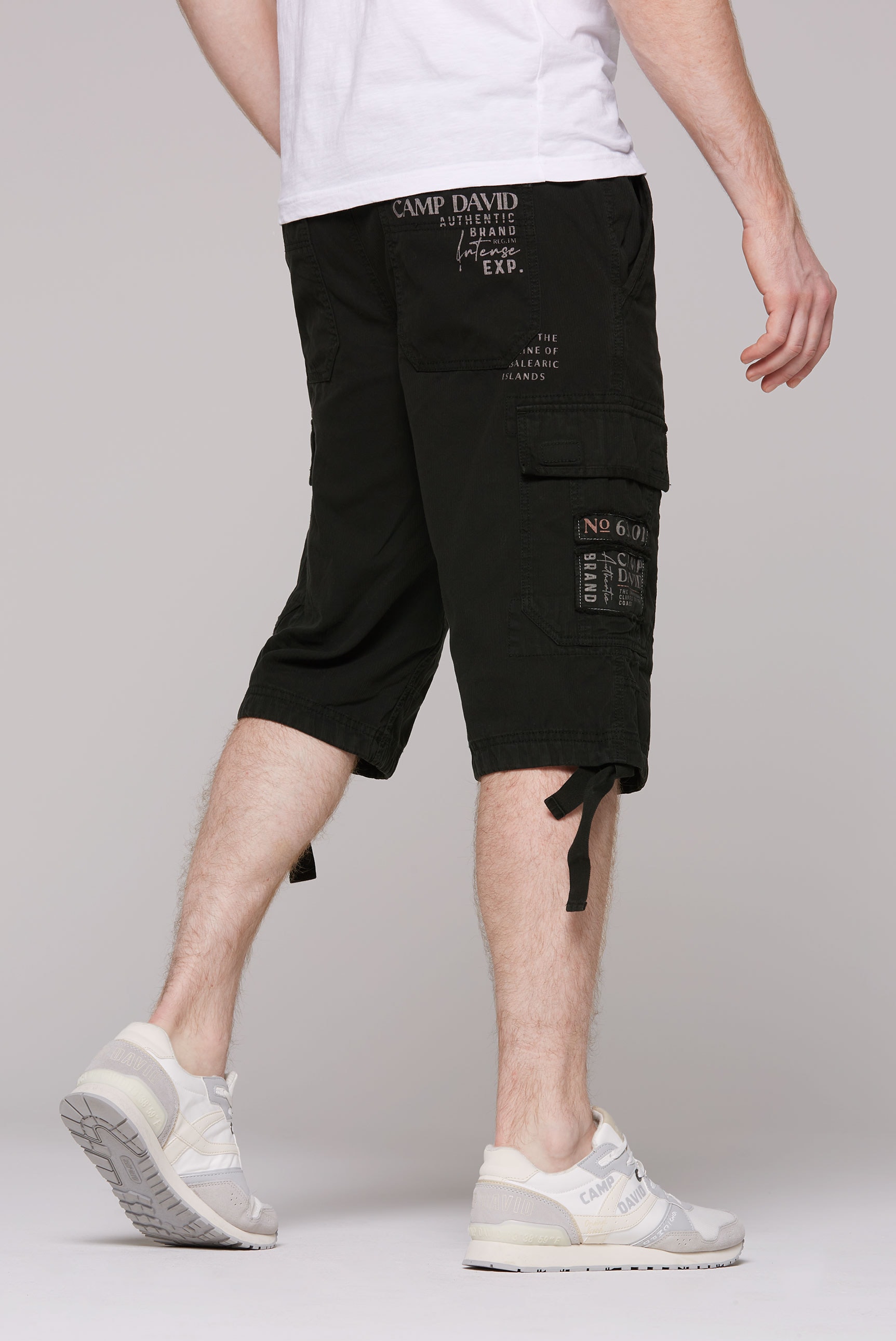 CAMP DAVID Skaterbermudas, mit Webstreifen und Prints
