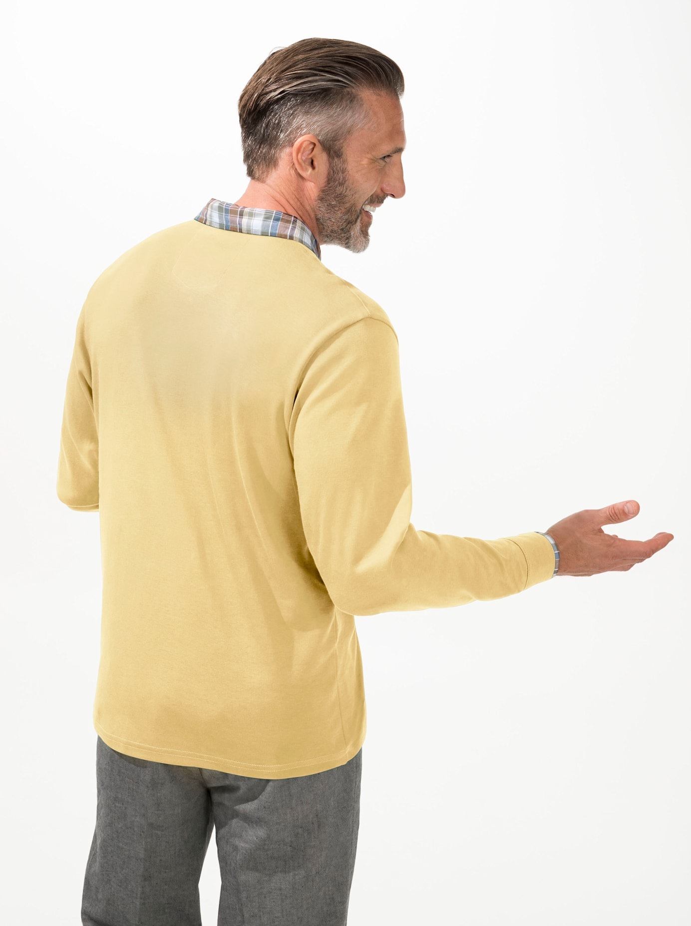 Poloshirt "Langarm-Poloshirt" 1 Stk. tlg. günstig online kaufen