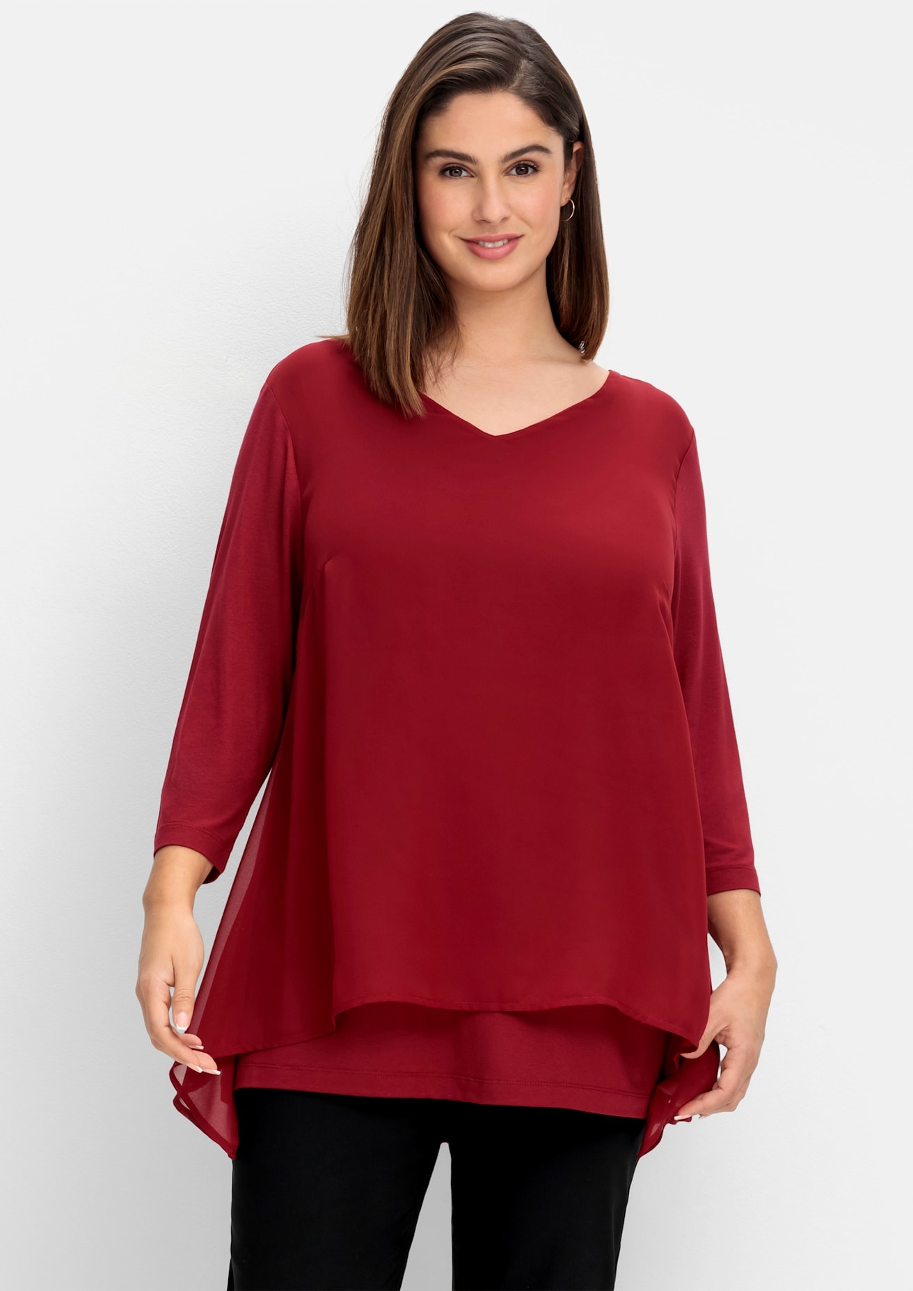 Sheego 3/4-Arm-Shirt »3/4-Arm-Shirt«, (1 tlg.)