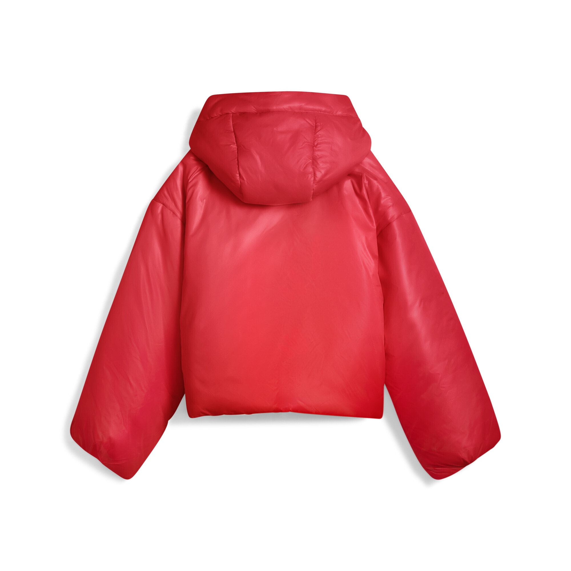 PUMA Winterjacke »Wardrobe Essentials Shiny Wattierte Kapuzenjacke Damen«