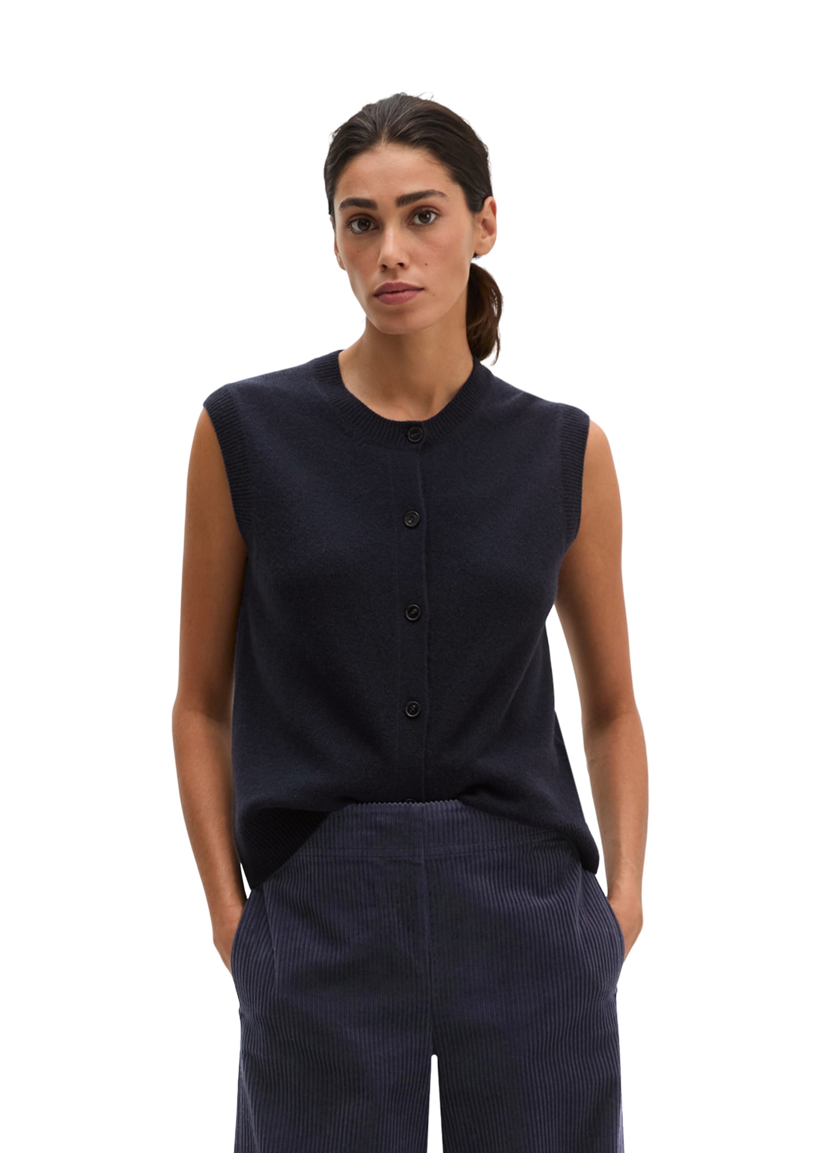 Marc OPolo Strickweste Ärmelloser Cardigan regular aus flauschiger Lambswool