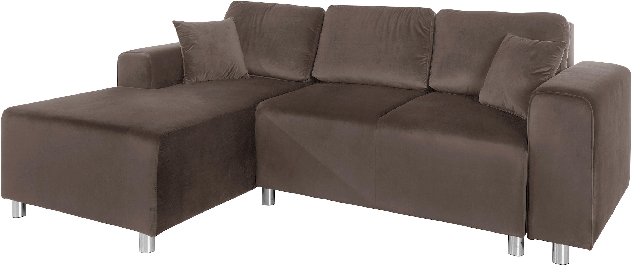 Guido Maria Kretschmer Home&Living Ecksofa »Györ«, L-Form, wahlweise mit Bettfunktion und Bettkasten incl. 2 Zierkissen