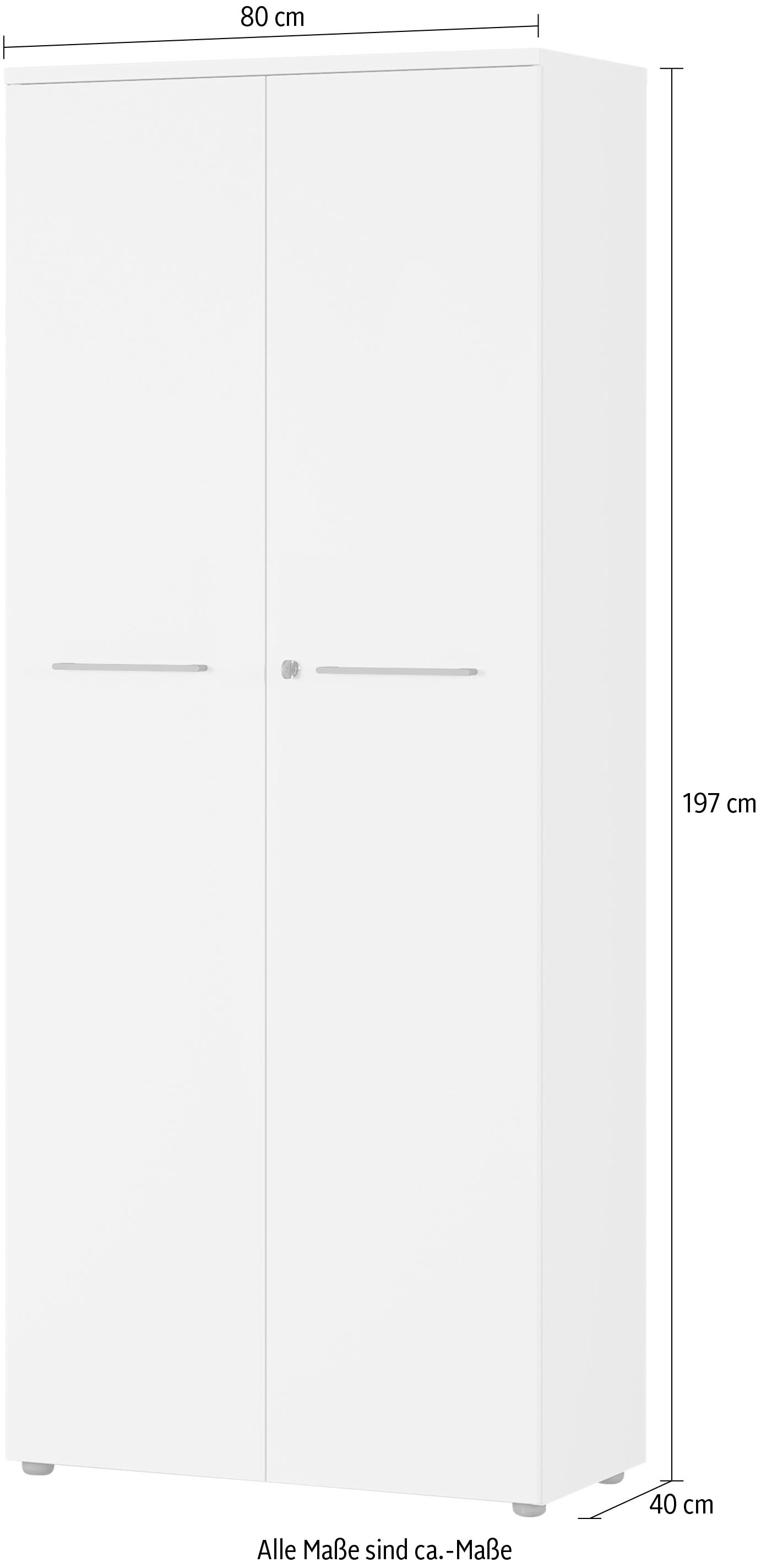 GERMANIA Aktenschrank »GW-Agenda, Mehrzweckschrank, abschließbar,«, optional mit 2 offenen Fächern, Maße 80x197 cm, Made in Germany