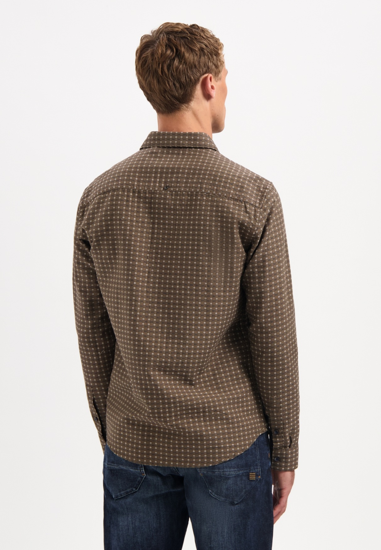 NO EXCESS Langarmhemd "No Excess Gewebtes Jacquard-Hemd" günstig online kaufen