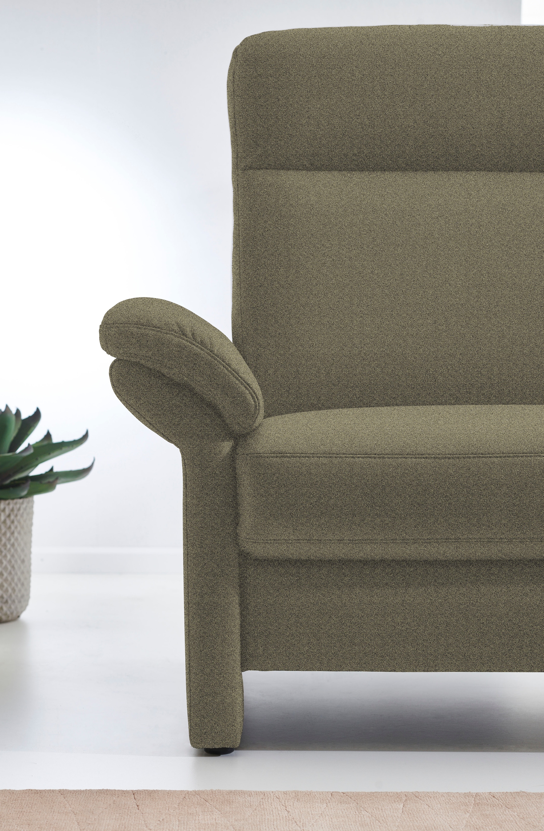 Places of Style 3-Sitzer »Senise, Breite 202 cm«, mit Armverstellung, Federkern