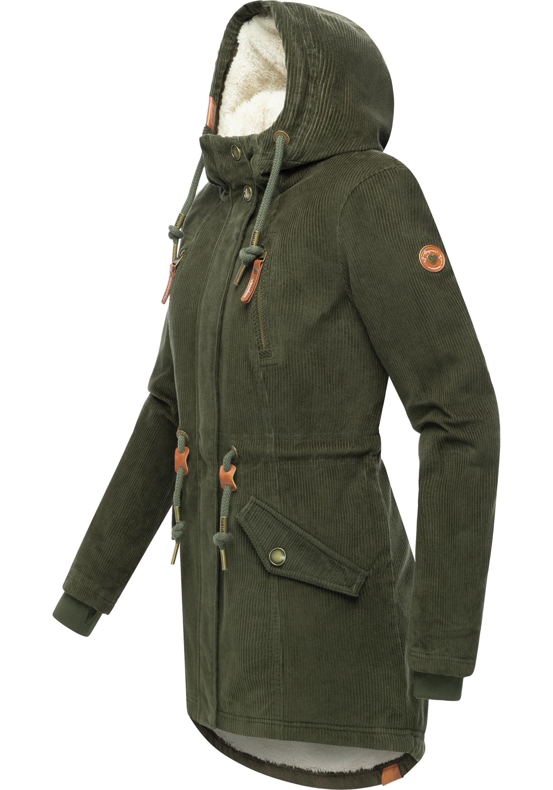 Ragwear Kurzmantel "Ellsie Cordy YOUMODO", Warmer Winterparka Kordmantel mi günstig online kaufen