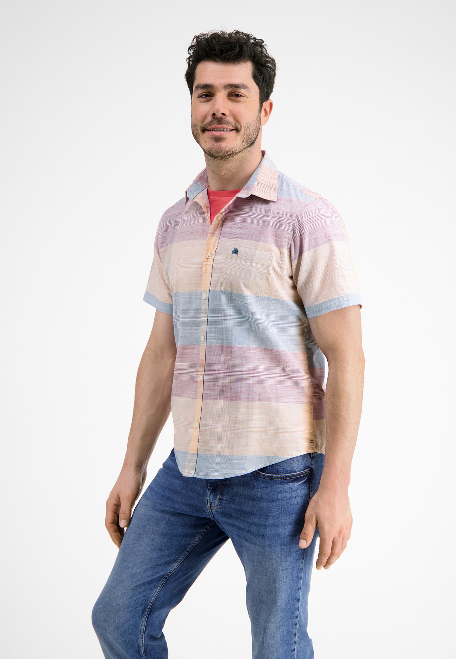 Thumbnail - LERROS Kurzarmhemd "Kurzarmhemd *Slub Karo*"