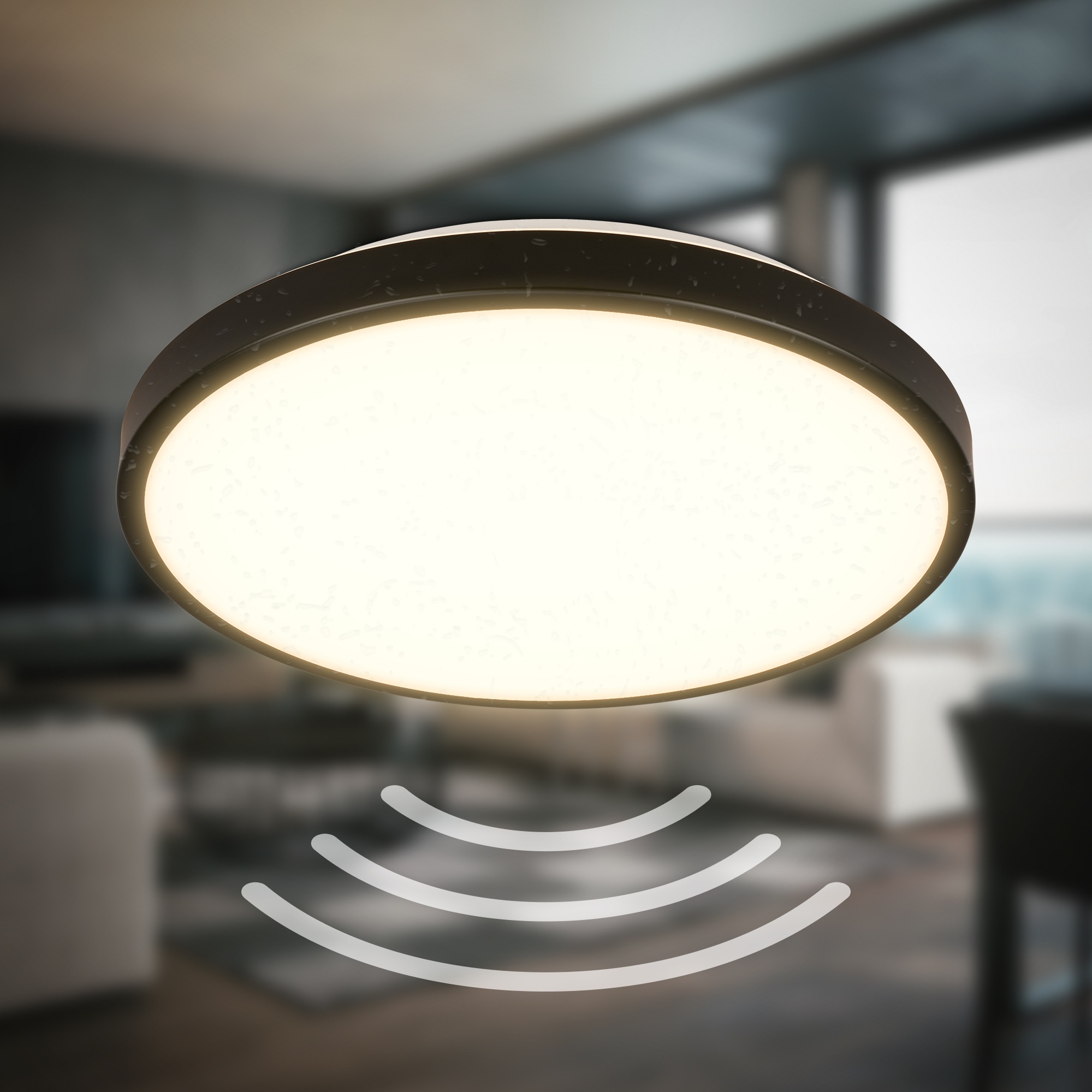 B.K.LICHT BK_DL1615 LED Deckenleuchte Schwarz 29cm 3