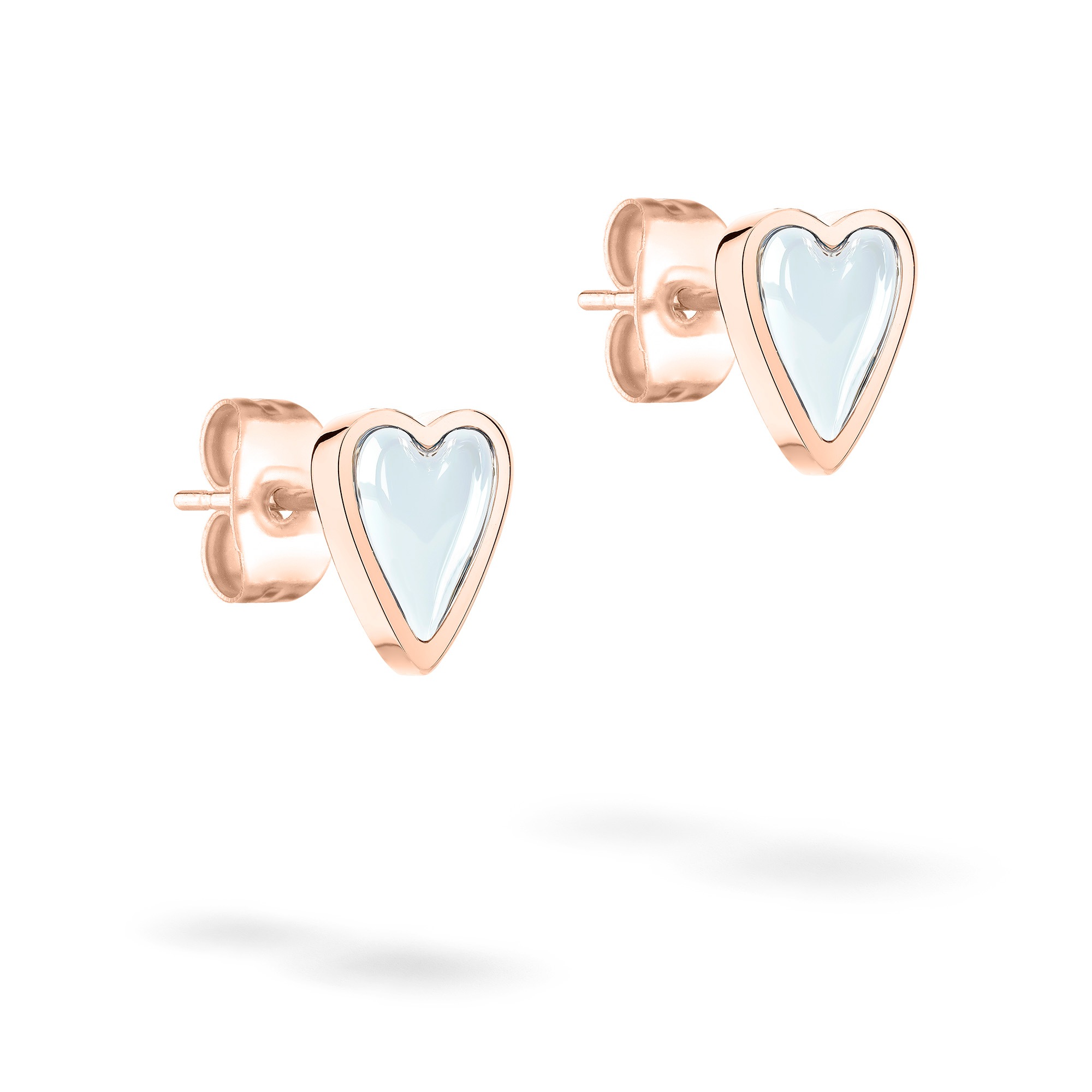 Liebeskind Berlin Paar Ohrstecker »Schmuck Geschenk Edelstahl Ohrringe Glass Heart« mit Glasstein