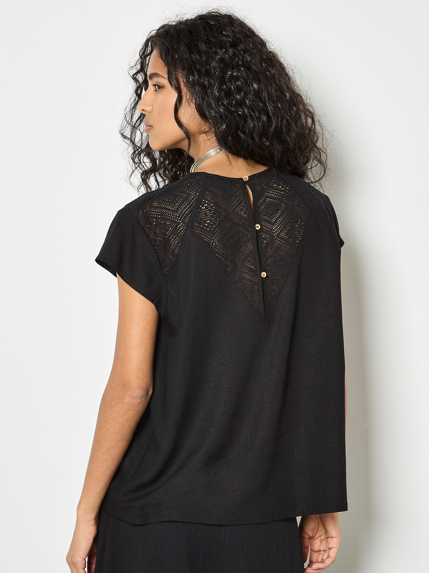 Apricot Shirttop »Top« Spitze