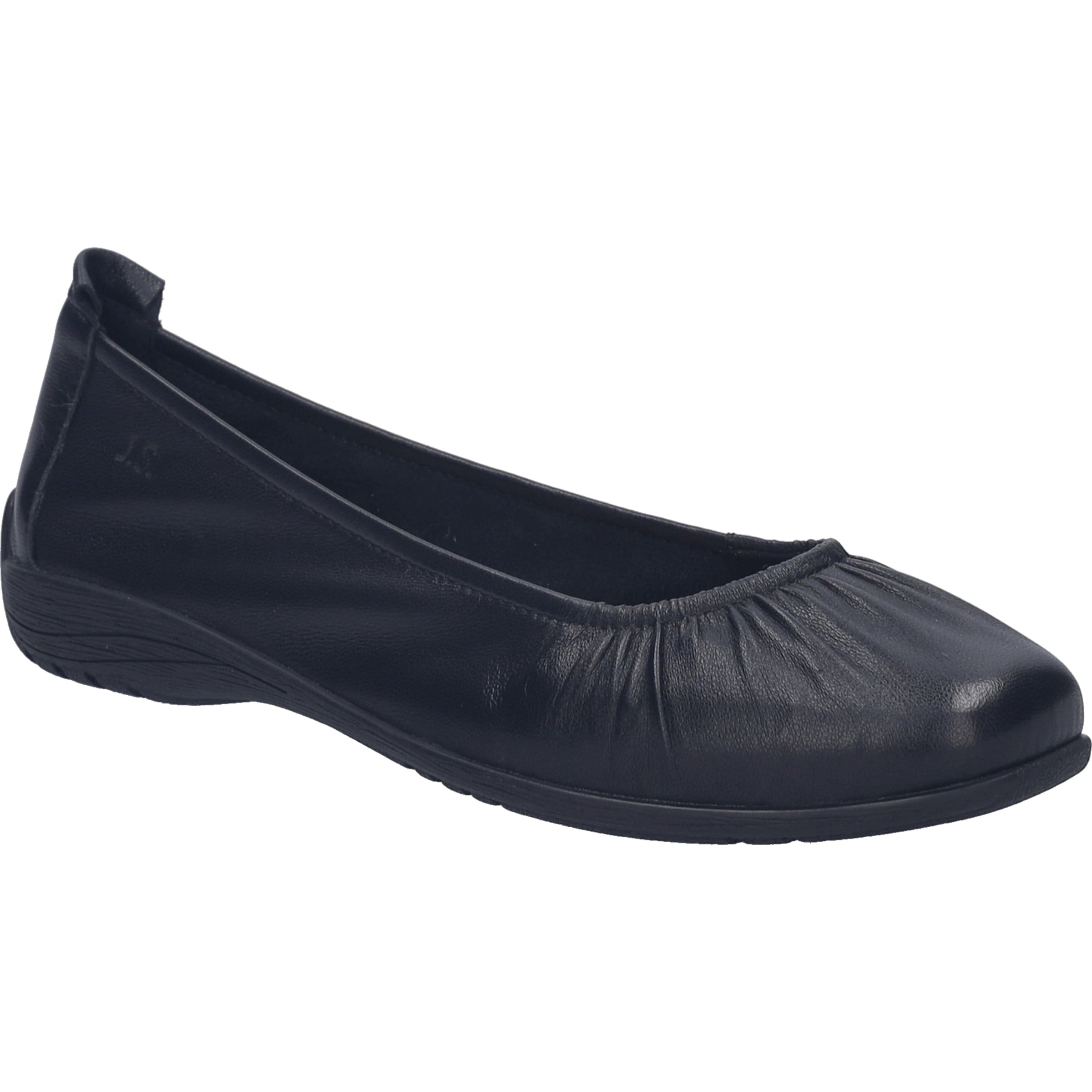 Ballerina JOSEF SEIBEL "Fenja 36, black-black", Damen, Gr. 36, schwarz (schwarz, schwarz), Obermaterial: 100% Rindsleder Leather cow., Schuhe Ballerina