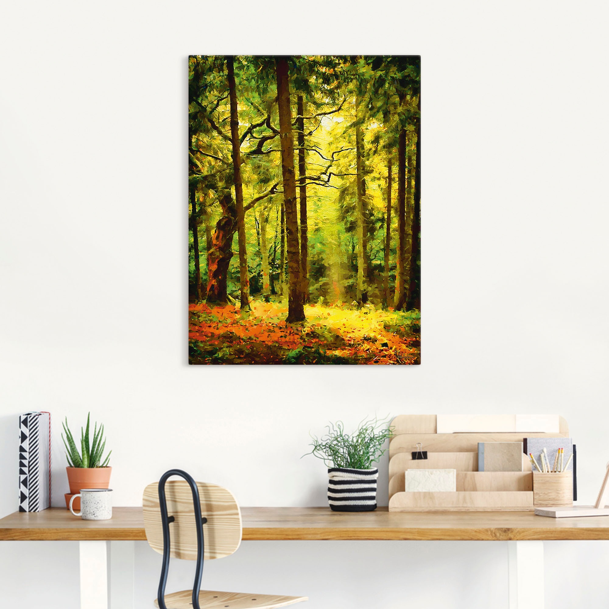 Artland "Wald II" Waldbilder 1 Stk. tlg. auf Holzrahmen gespannt günstig online kaufen
