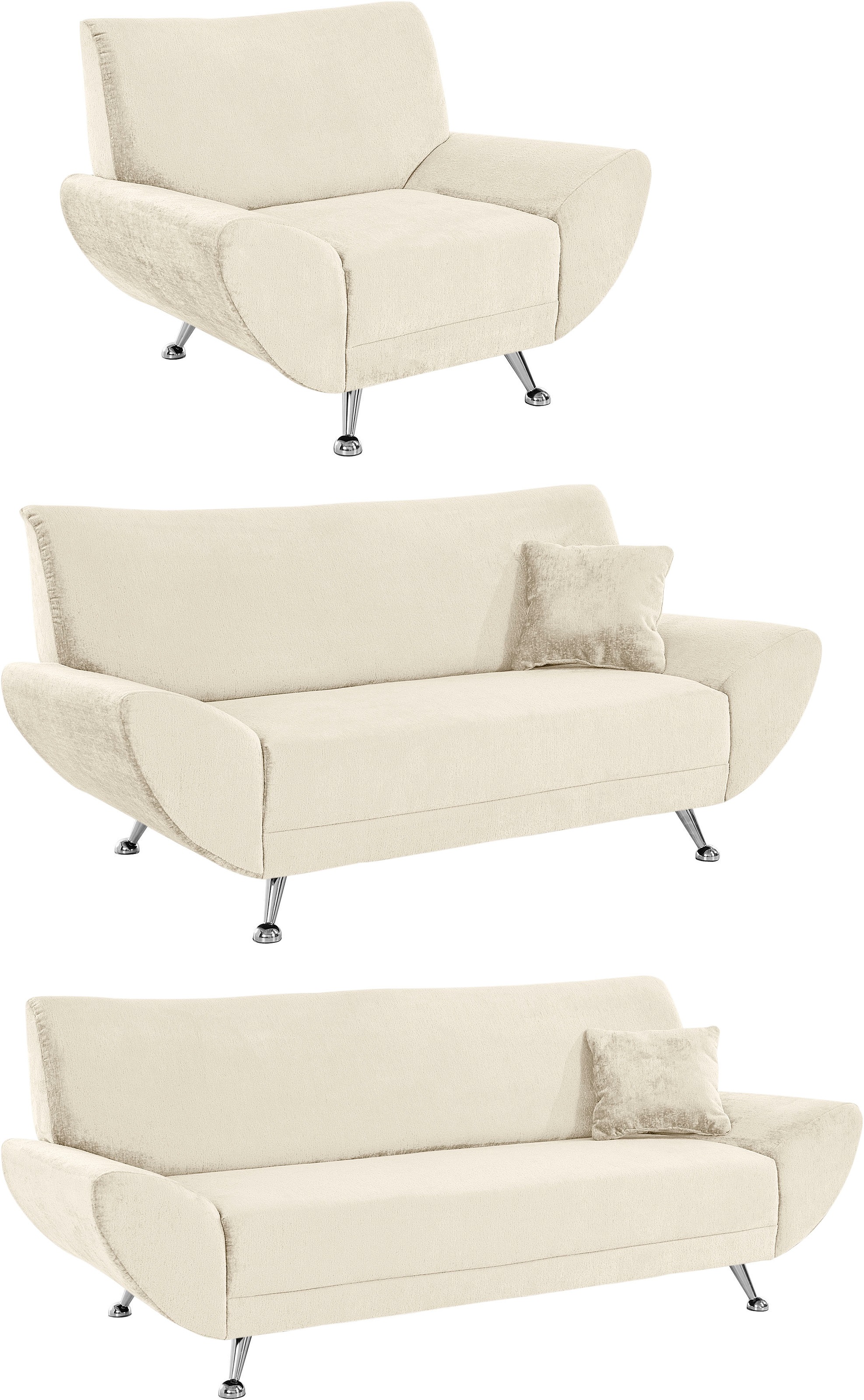 INOSIGN Polstergarnitur »Saltare elegant und komfortabel, OTTOs Choice«, (3 tlg.)