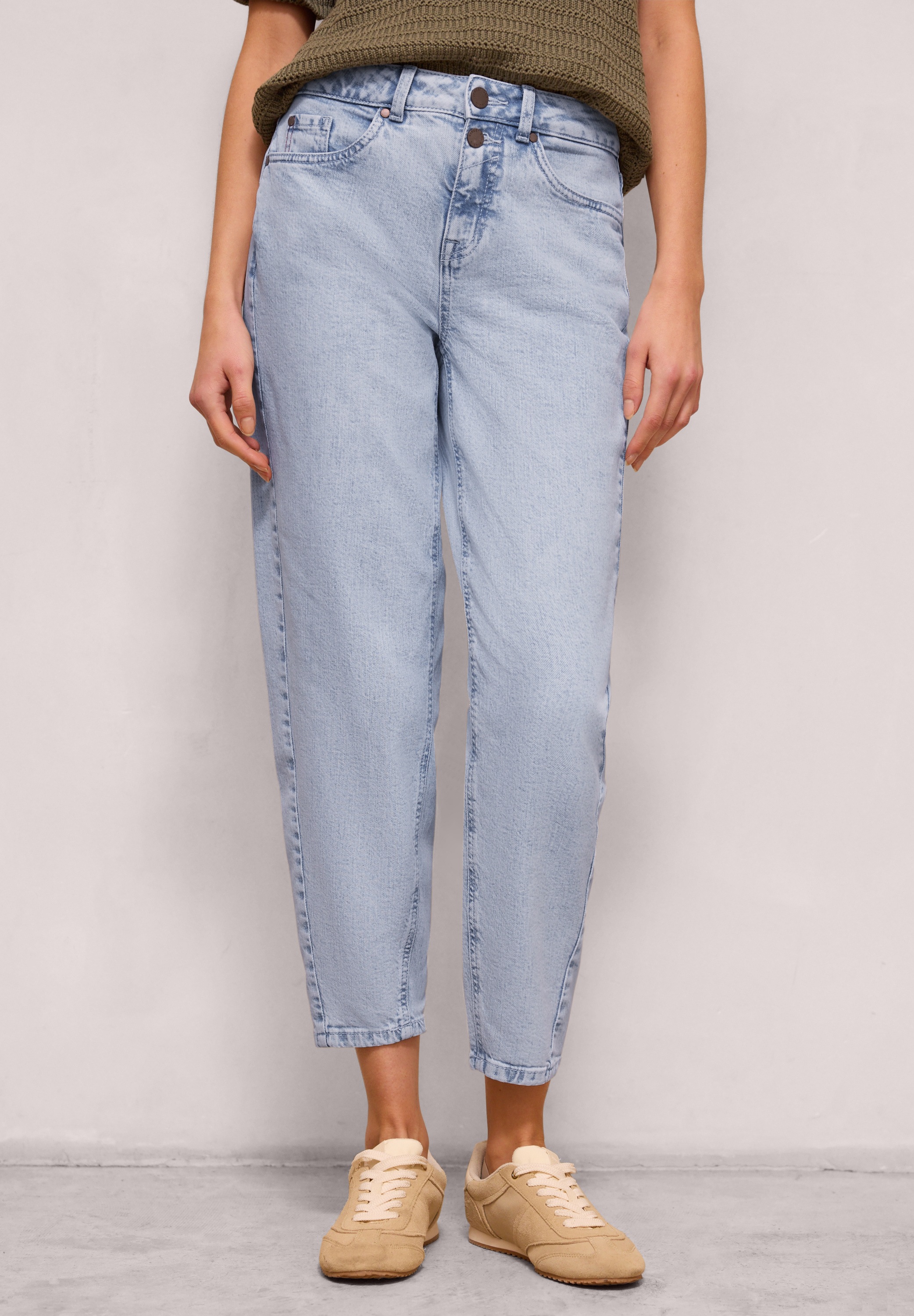 STREET ONE STUDIO Loose-fit-Jeans aus Baumwolle mit Stretchanteil günstig online kaufen