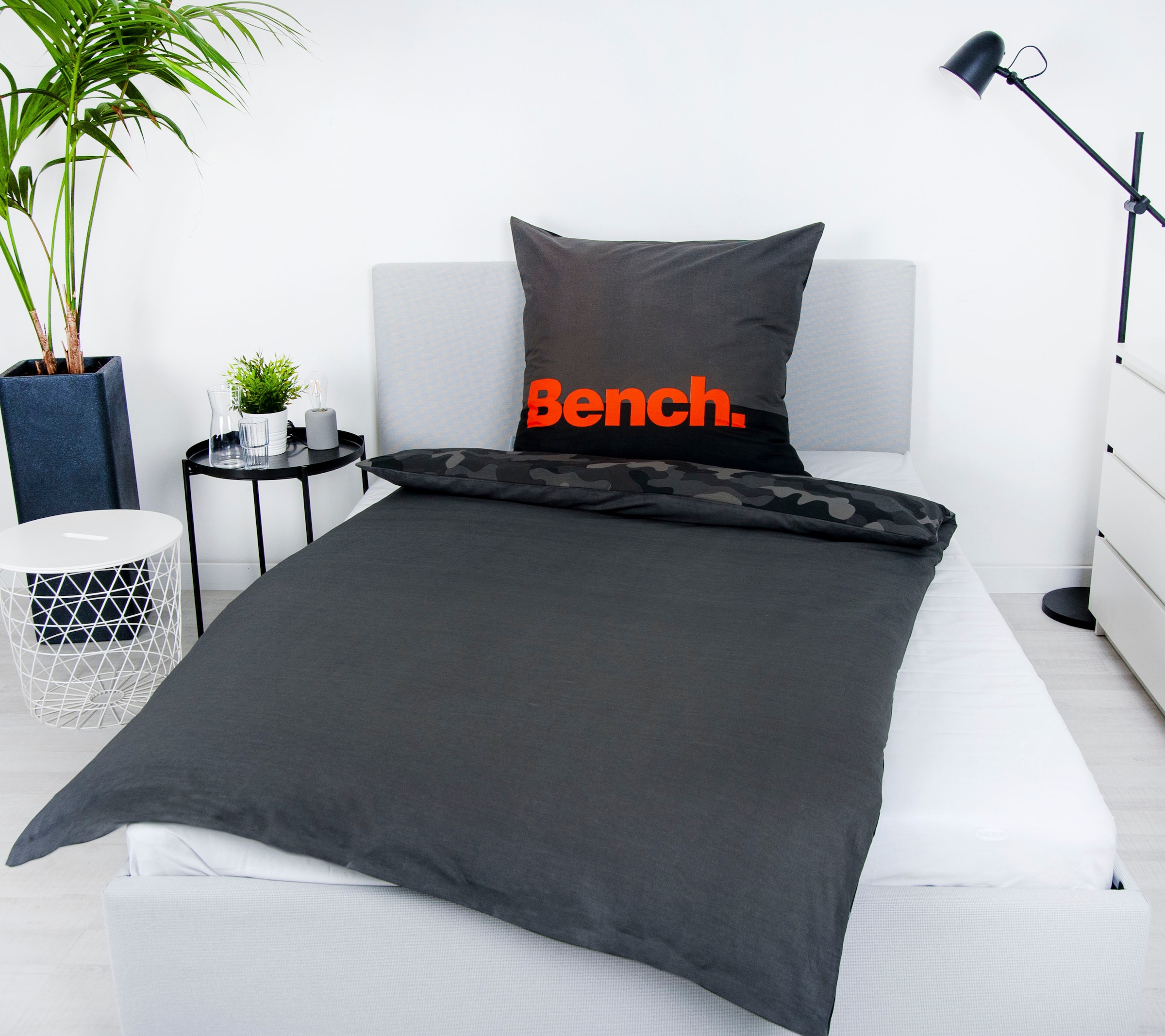 Bench. Wendebettwäsche »Bench«, mit Schriftzug