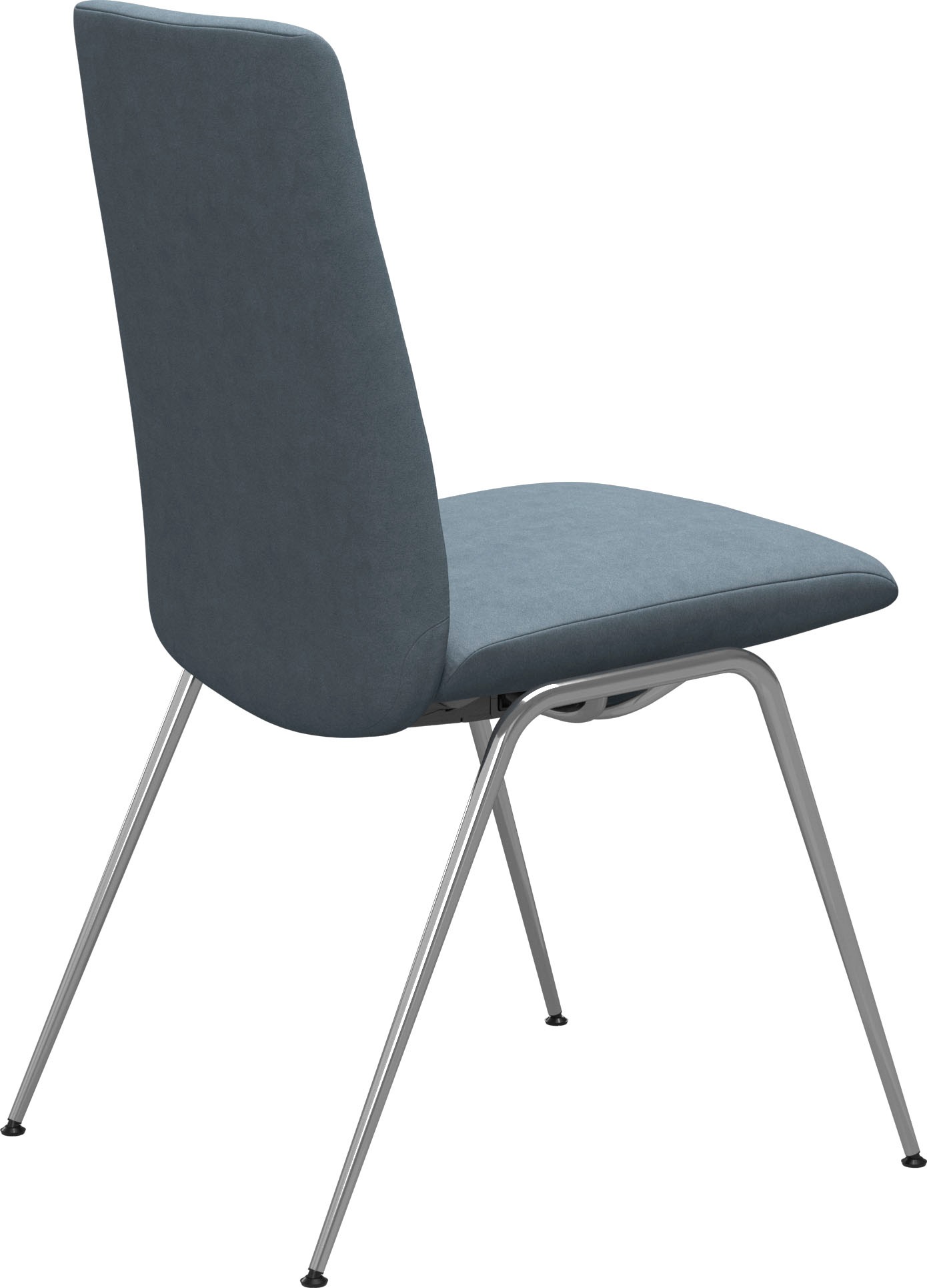 Polsterstuhl STRESSLESS "Laurel", blau (light blau dinamica, chrom glänzend), B:57cm H:92cm T:59cm, Microfaser DINAMICA (88% Polyester, 12% Polyurethan), Stühle, Polsterstuhl, Low Back, Größe M, mit Beinen aus Stahl in Chrom glänzend 2