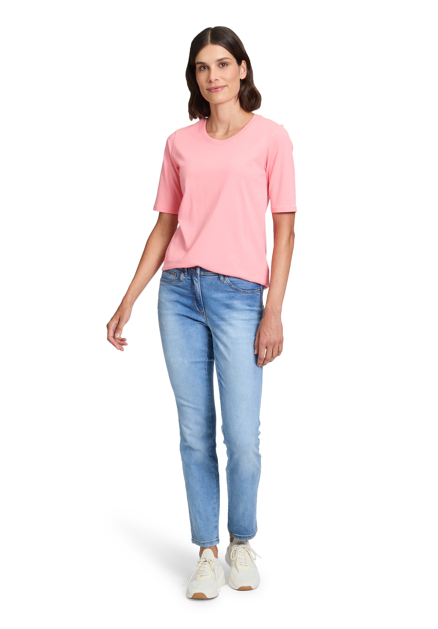 Betty Barclay Kurzarmshirt »Betty Barclay Damen Basic Shirt mit Rundhalsausschnitt«, (1 tlg.), Rippbündchen