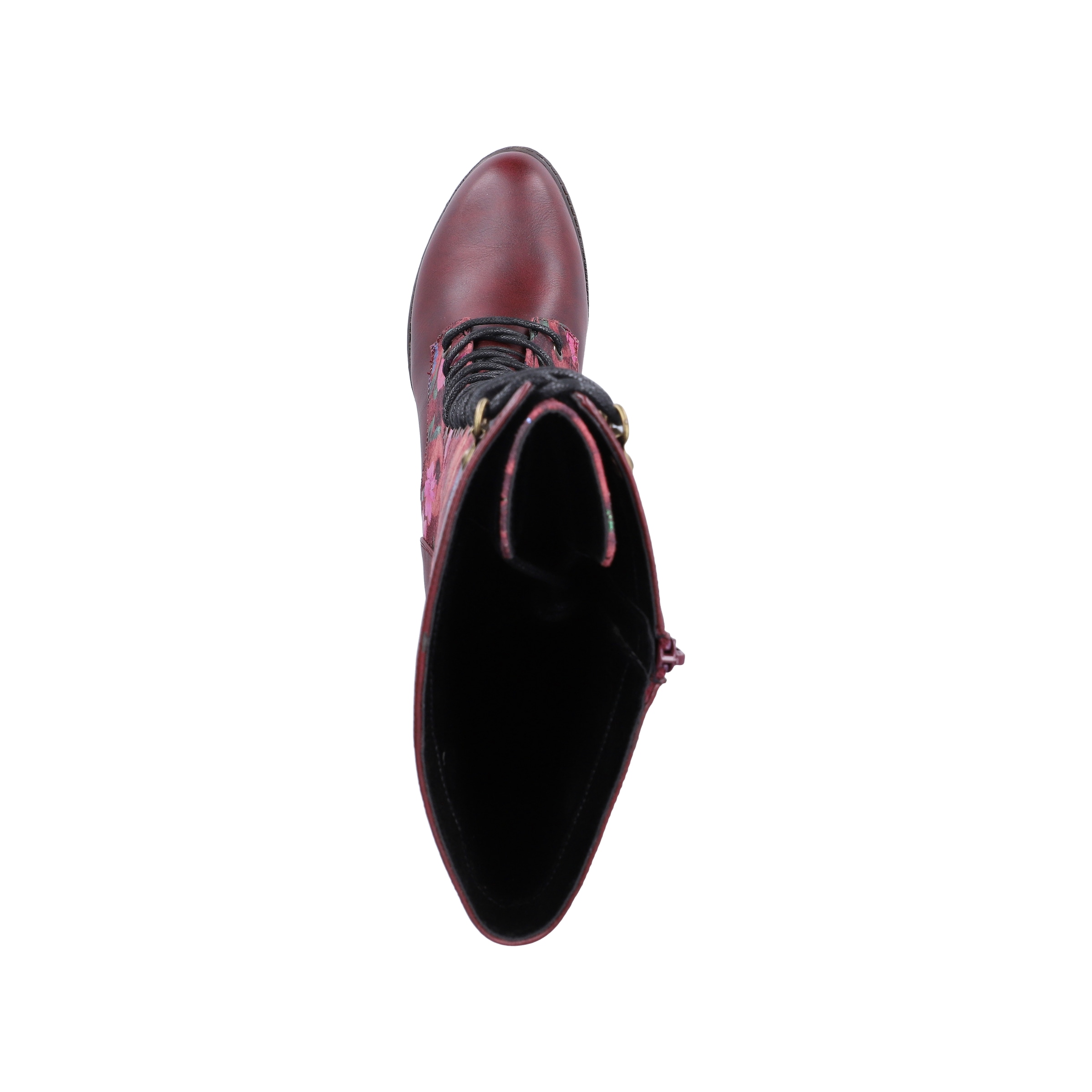 Rieker Schnürstiefel  Langschaftstiefel mit stylischem Blumenmuster