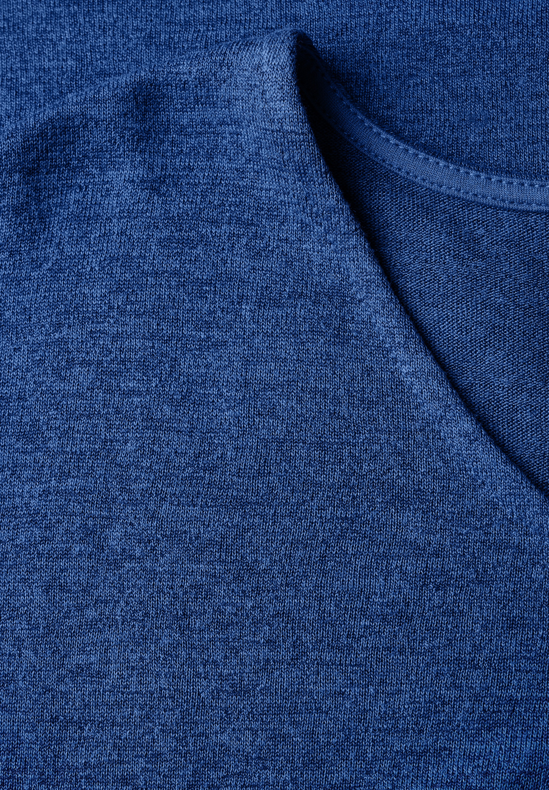 STREET ONE T-Shirt, mit abgerundetem V-Ausschnitt