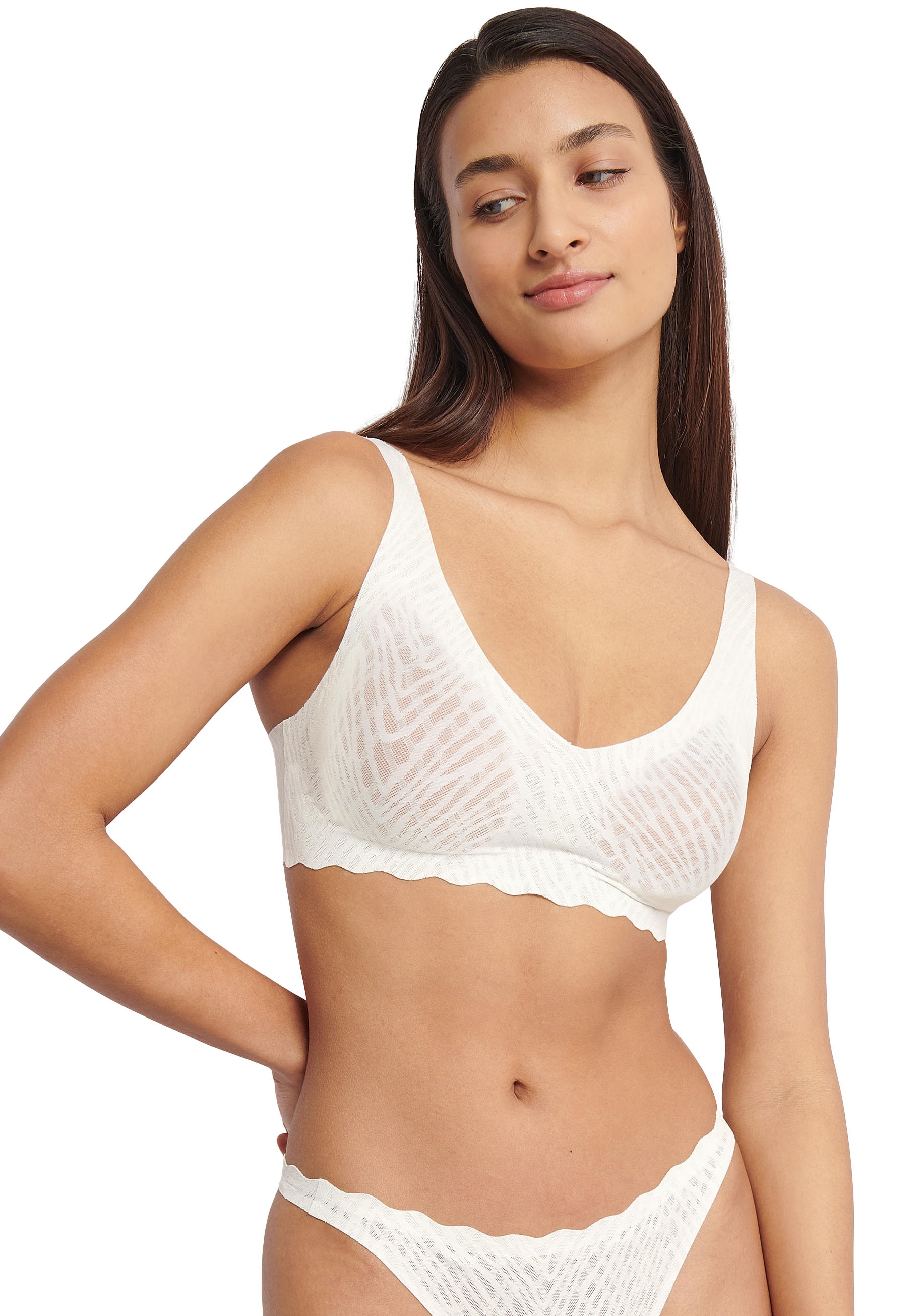 sloggi Bügelloser BH "ZERO Feel Bliss Soft bra", nahtlos mit Spitzenoptik