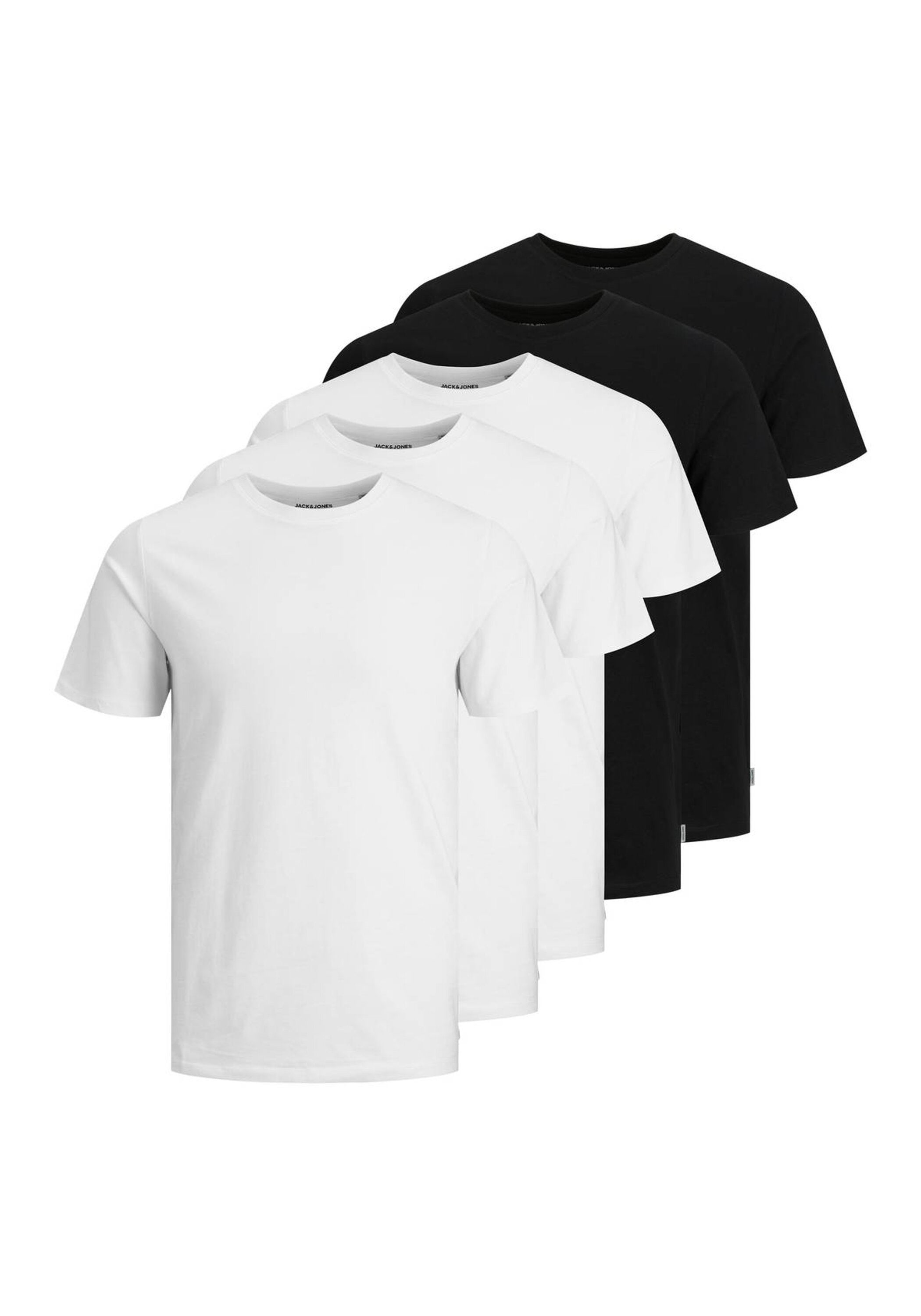 Jack & Jones T-Shirt "T-Shirt JJEORGANIC BASIC TEE O-NECK 5PK 5er Pack"