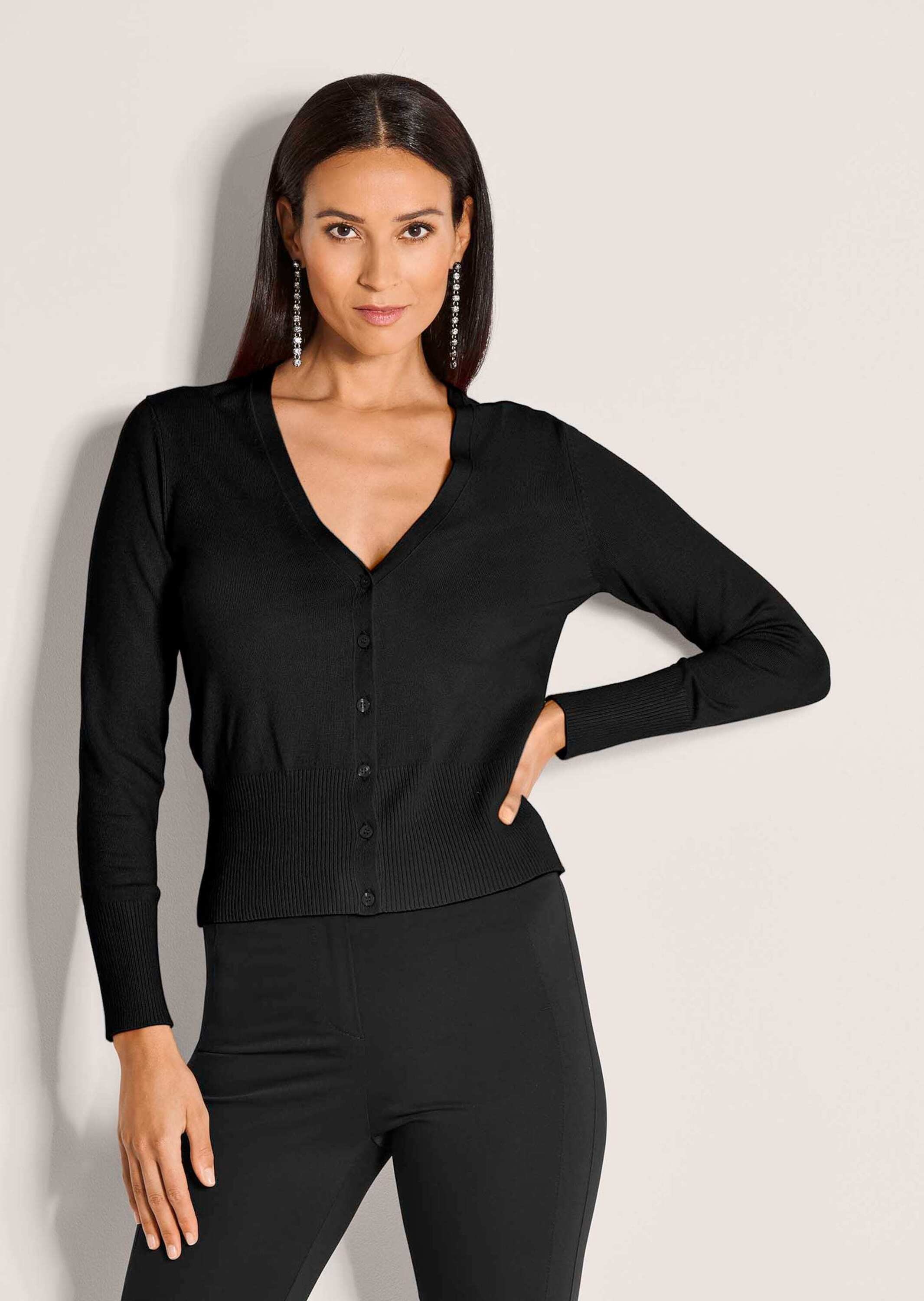 MADELEINE Strickjacke »Strickjacke Eleganter Viskose-Cardigan mit Knopfleiste«