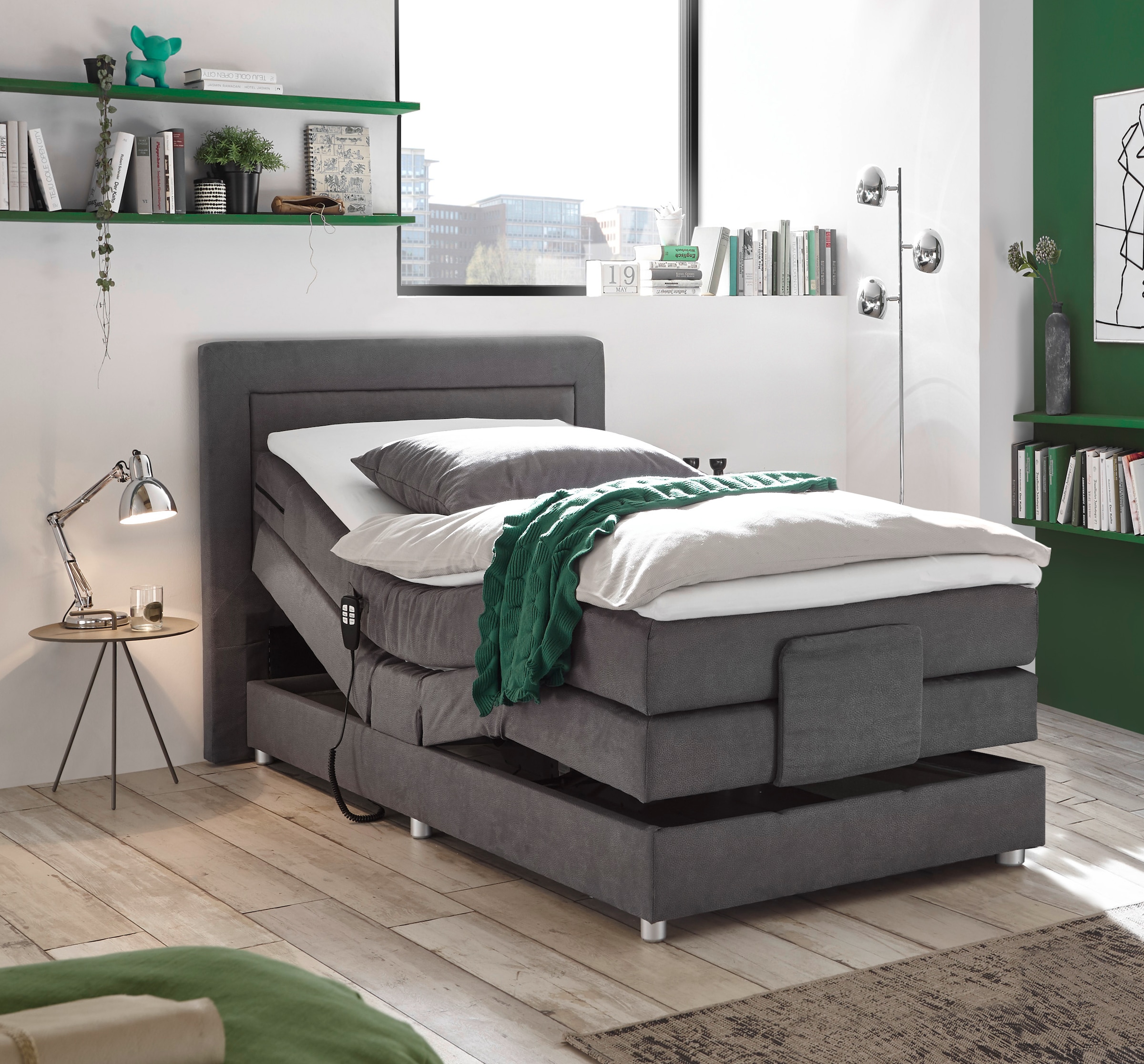 ED EXCITING DESIGN Boxspringbett »Saba 2«, inkl. Motor und Topper