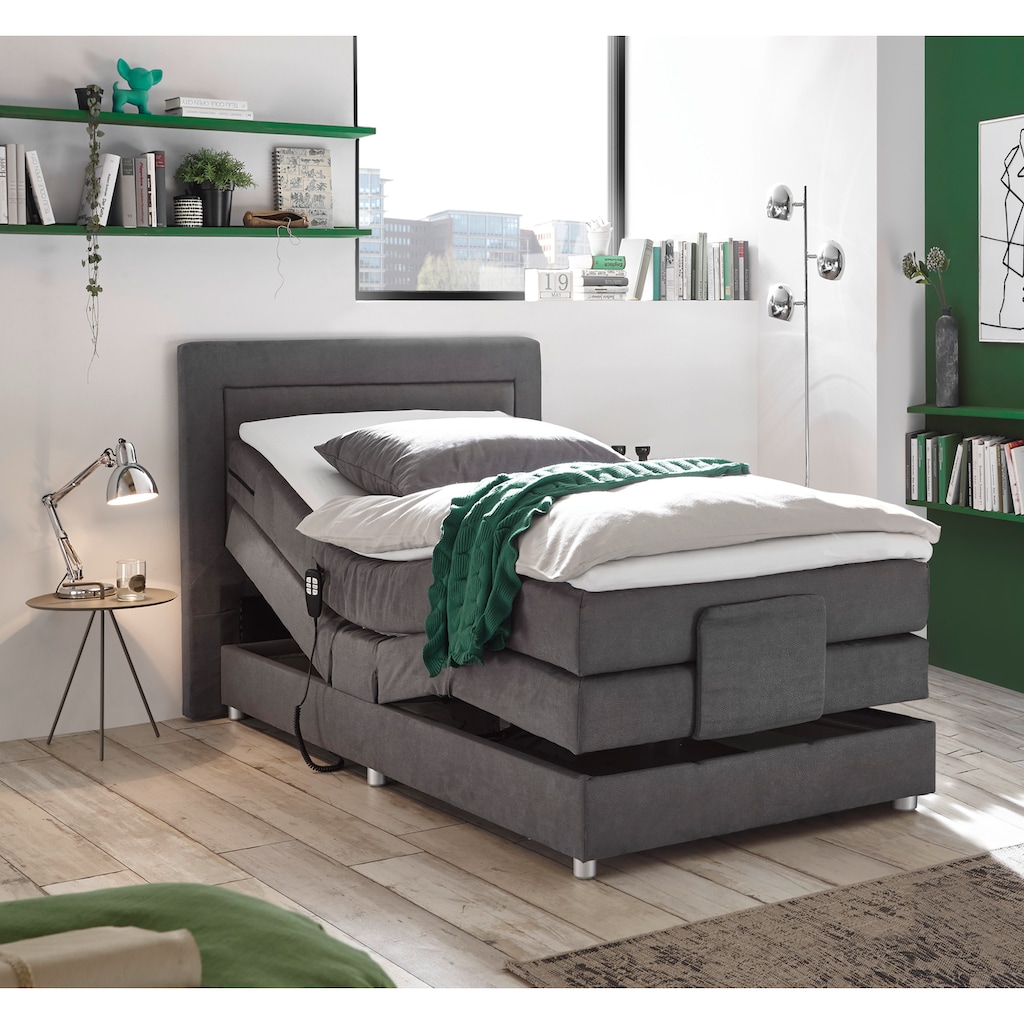 ED EXCITING DESIGN Boxspringbett »Saba 2«, inkl. Motor und Topper