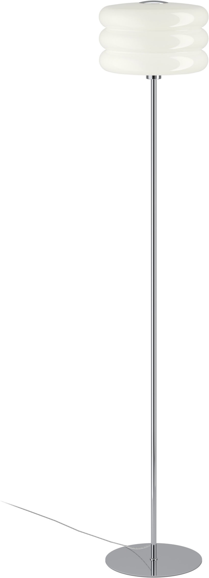 EGLO LED Stehlampe »TORTORA« E27 1 Stk. Stehleuchte, Lampe, Wohnzimmerlampe, chrom Glas, H:160cm, Ø 30 cm