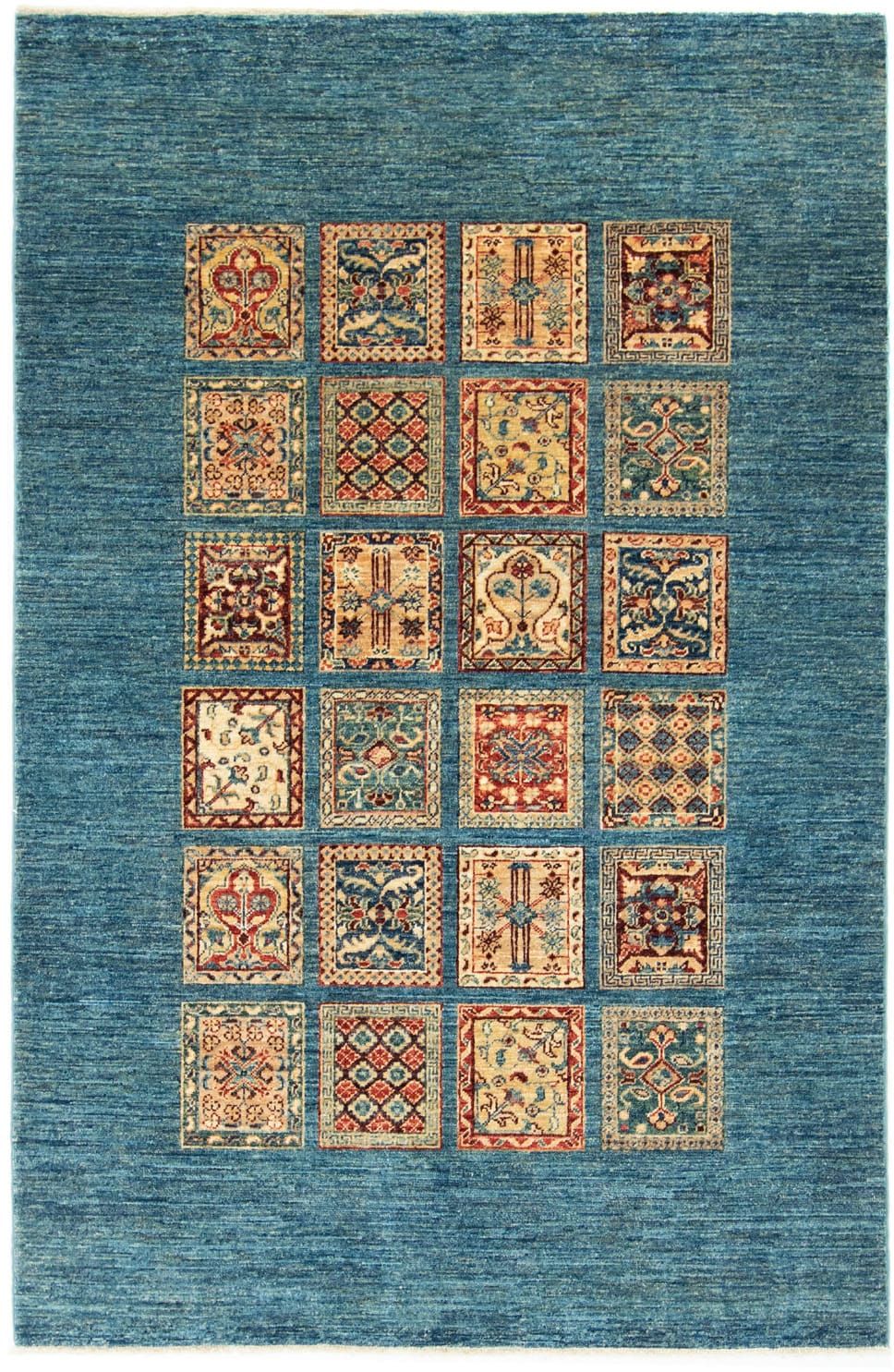 morgenland Wollteppich »Gabbeh Teppich handgeknüpft blau«, rechteckig,  handgeknüpft | BAUR