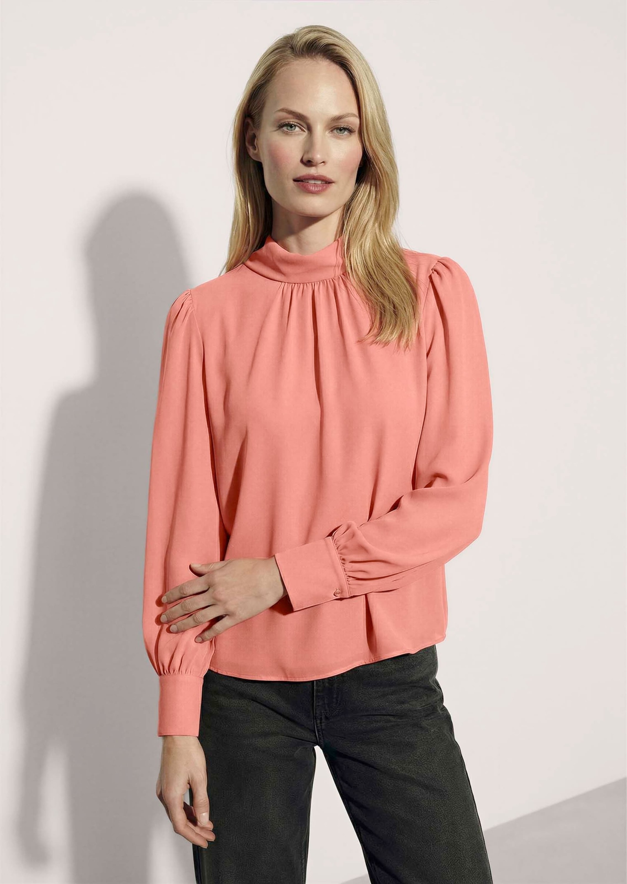 MADELEINE Langarmbluse »Bluse Chiffonbluse mit Schluppenband«