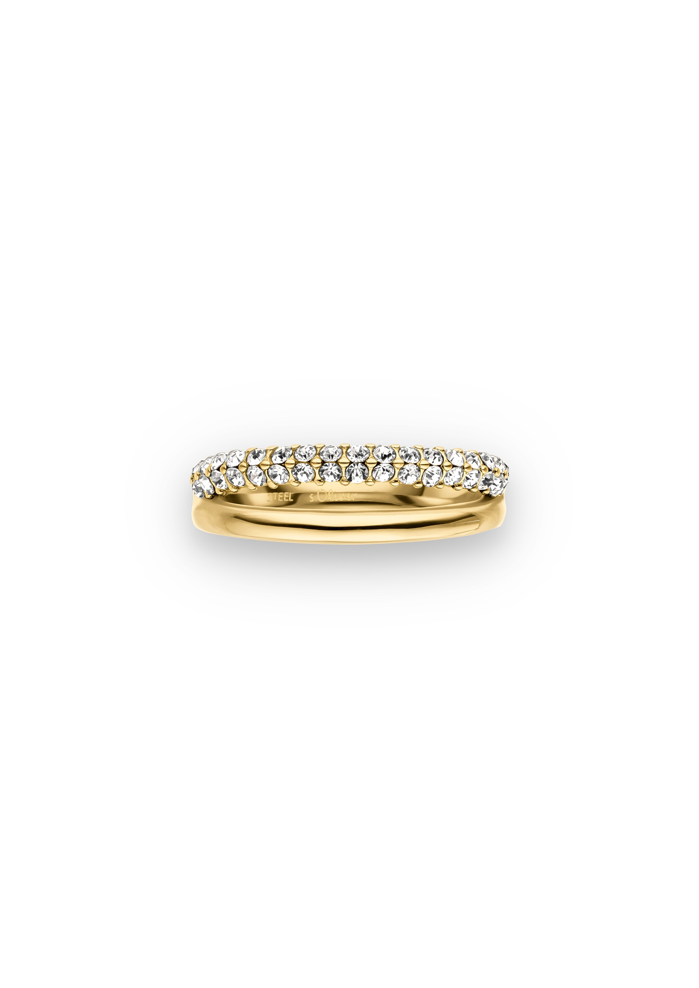 s.Oliver Fingerring »Schmuck Geschenk Edelstahl Ring The Daily Spark« mit Zirkonia (synth.)