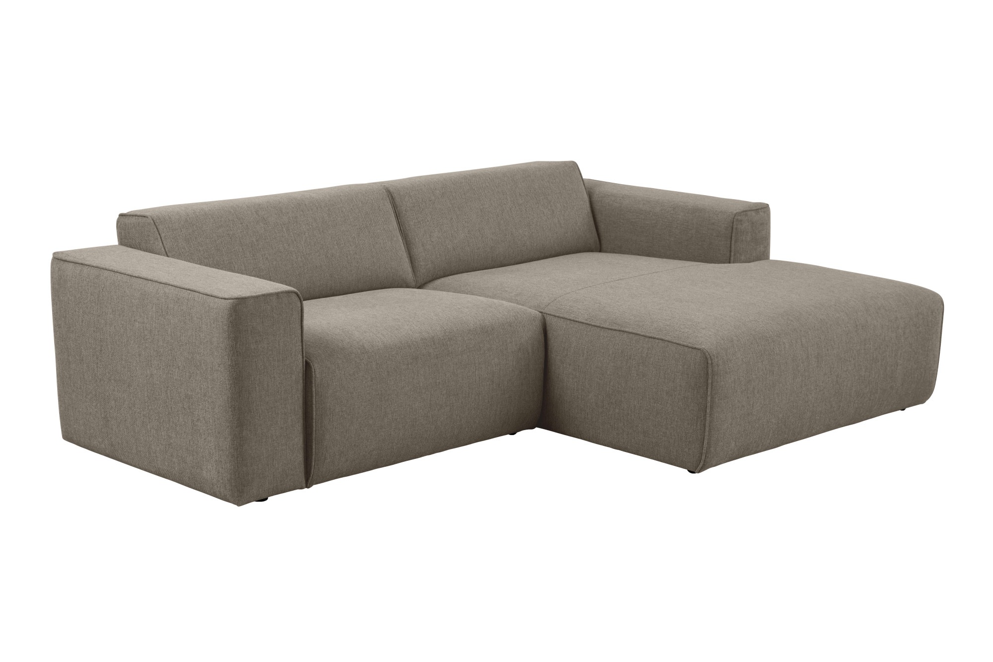 andas Ecksofa »Noord«, mit Kedernaht, Breite 234 cm, Cord, Struktur, Webstoff
