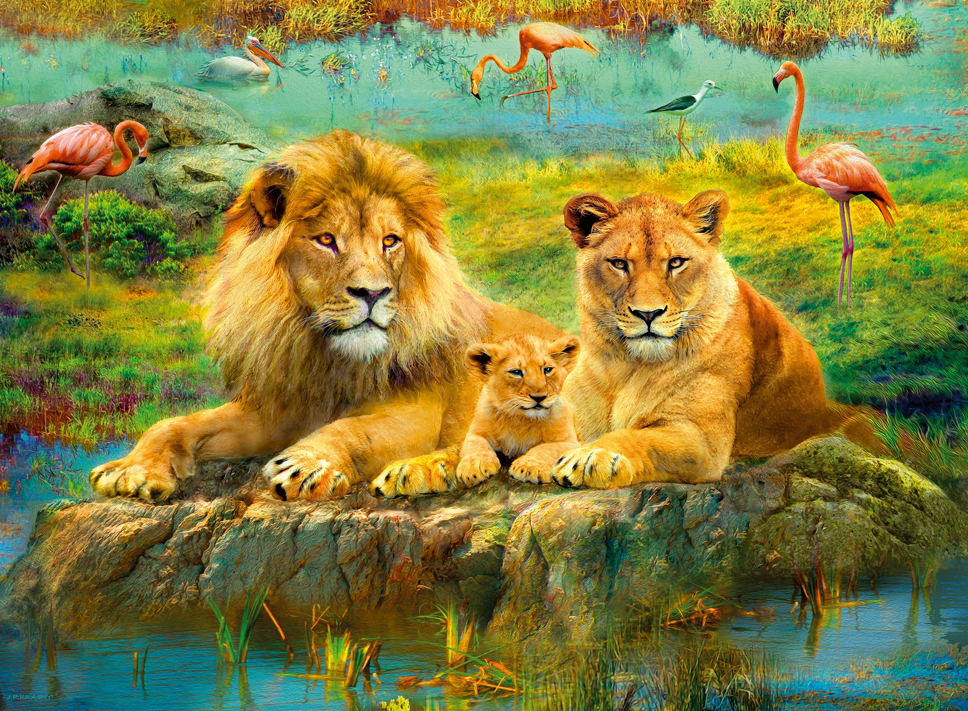 Ravensburger Puzzle »Löwen in der Savanne«, Made in Germany