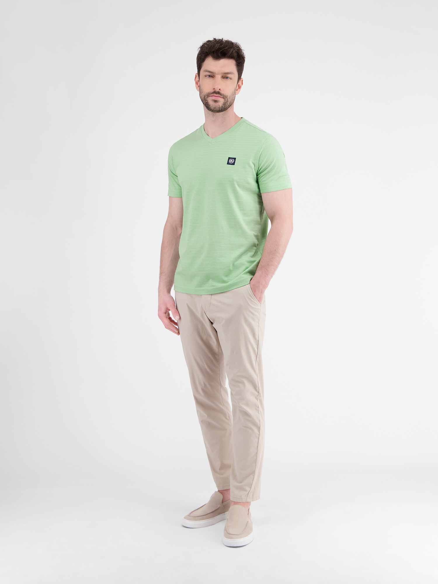 LERROS T-Shirt »LERROS Herren T-Shirt mit V-Ausschnitt«